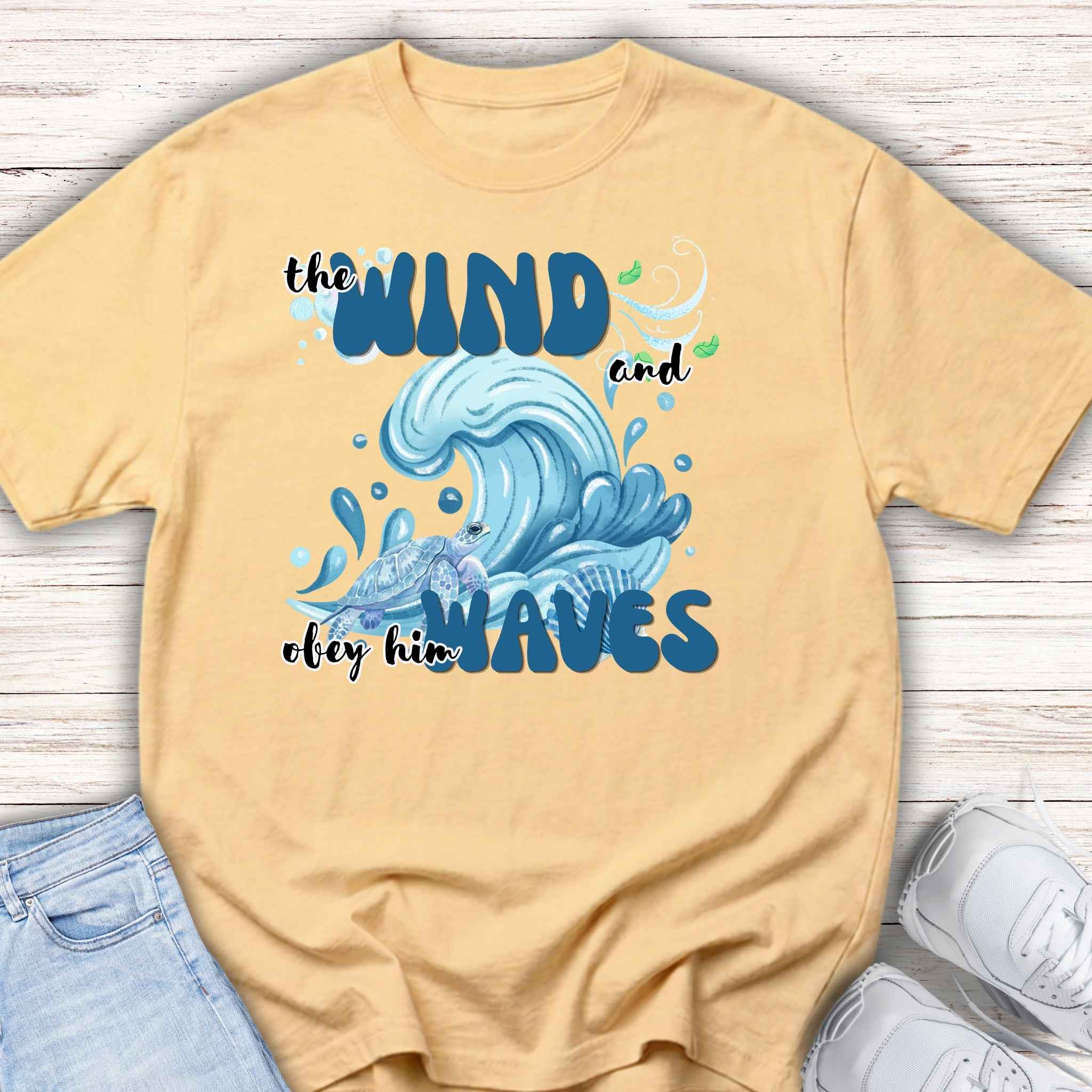 Youth Tee — "The Wind and Waves" Surf Wave Graphic Shirt