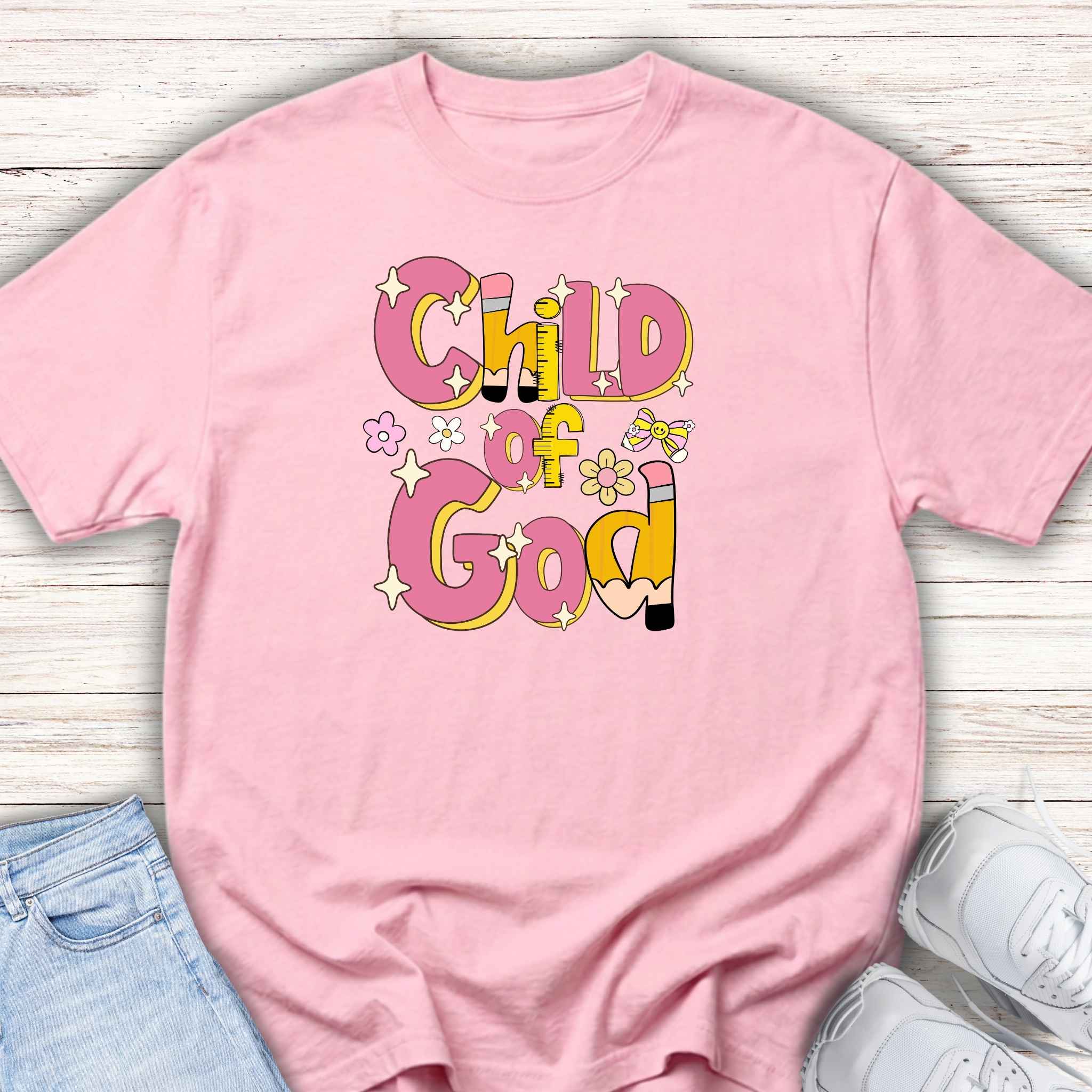 Child of God Youth Tee — Cute Floral Faith T-Shirt