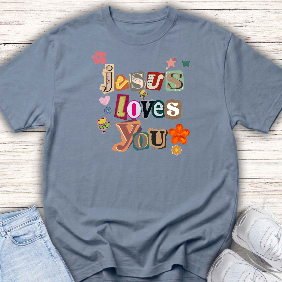Kids "Jesus Loves You" Retro Floral Tee