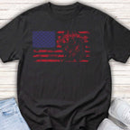 Youth American Flag Tee with Jesus Christ and crown of thorns
