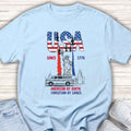 Youth Tee — USA Flag Liberty Design "American by Birth, Christian by Grace"