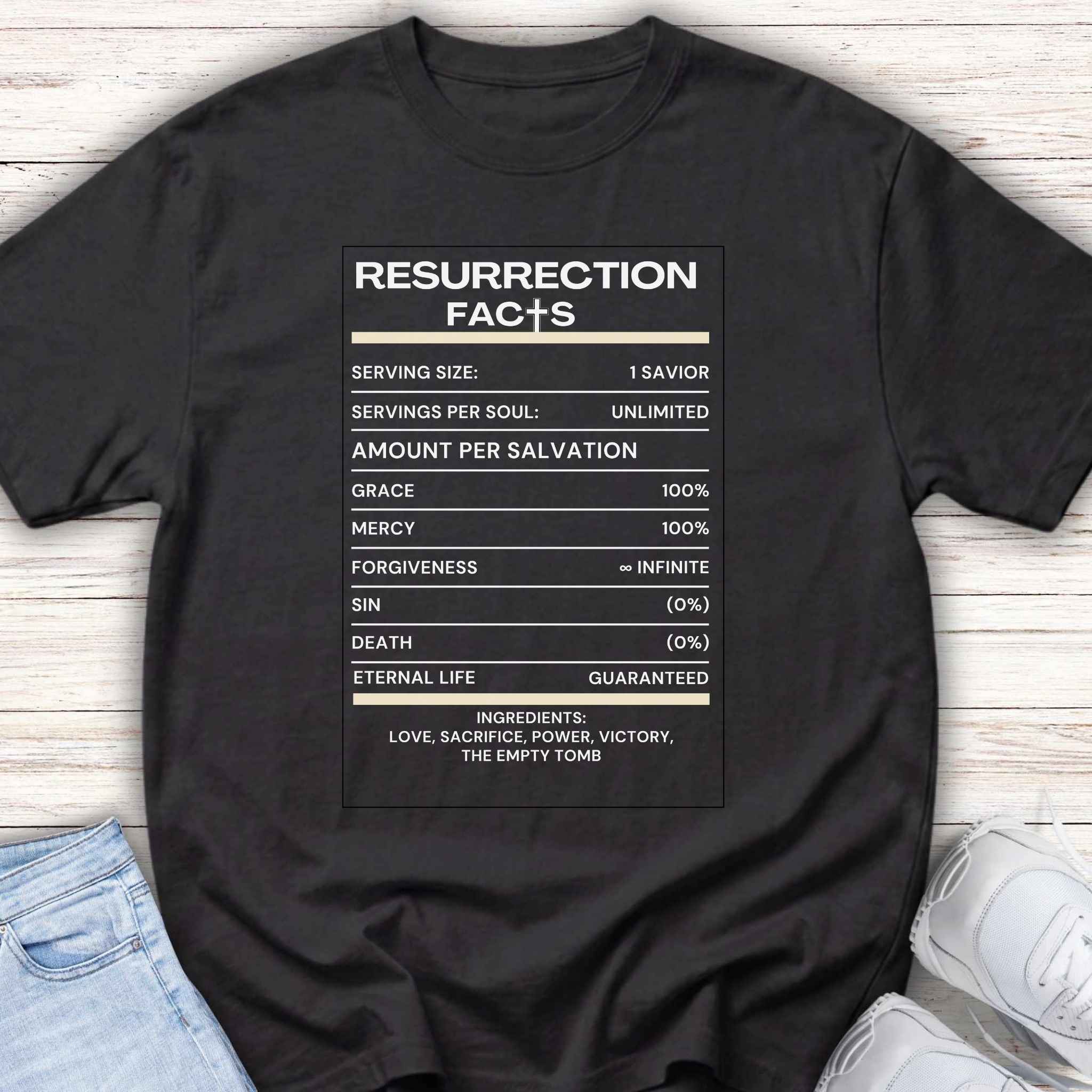 Resurrection Facts Youth Tee - Christian Faith Graphic Shirt