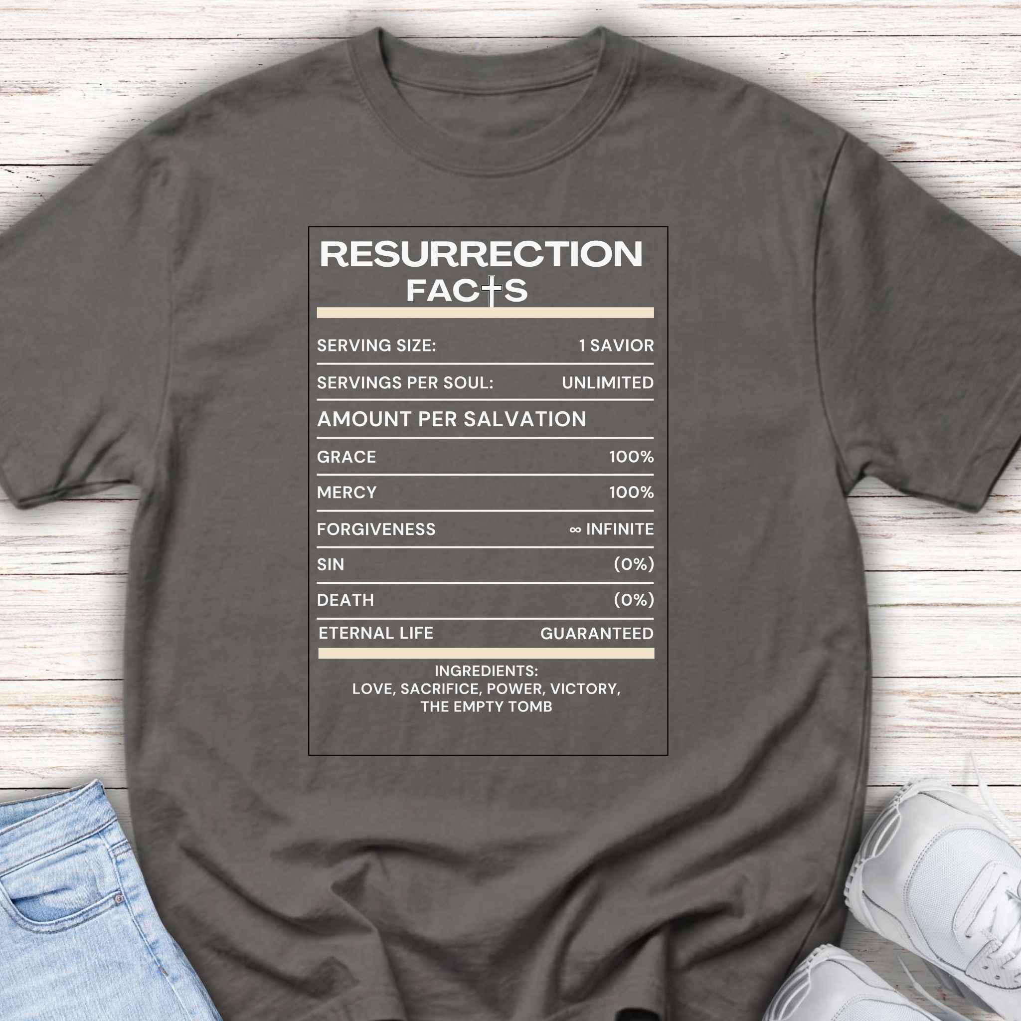 Resurrection Facts Youth Tee - Christian Faith Graphic Shirt