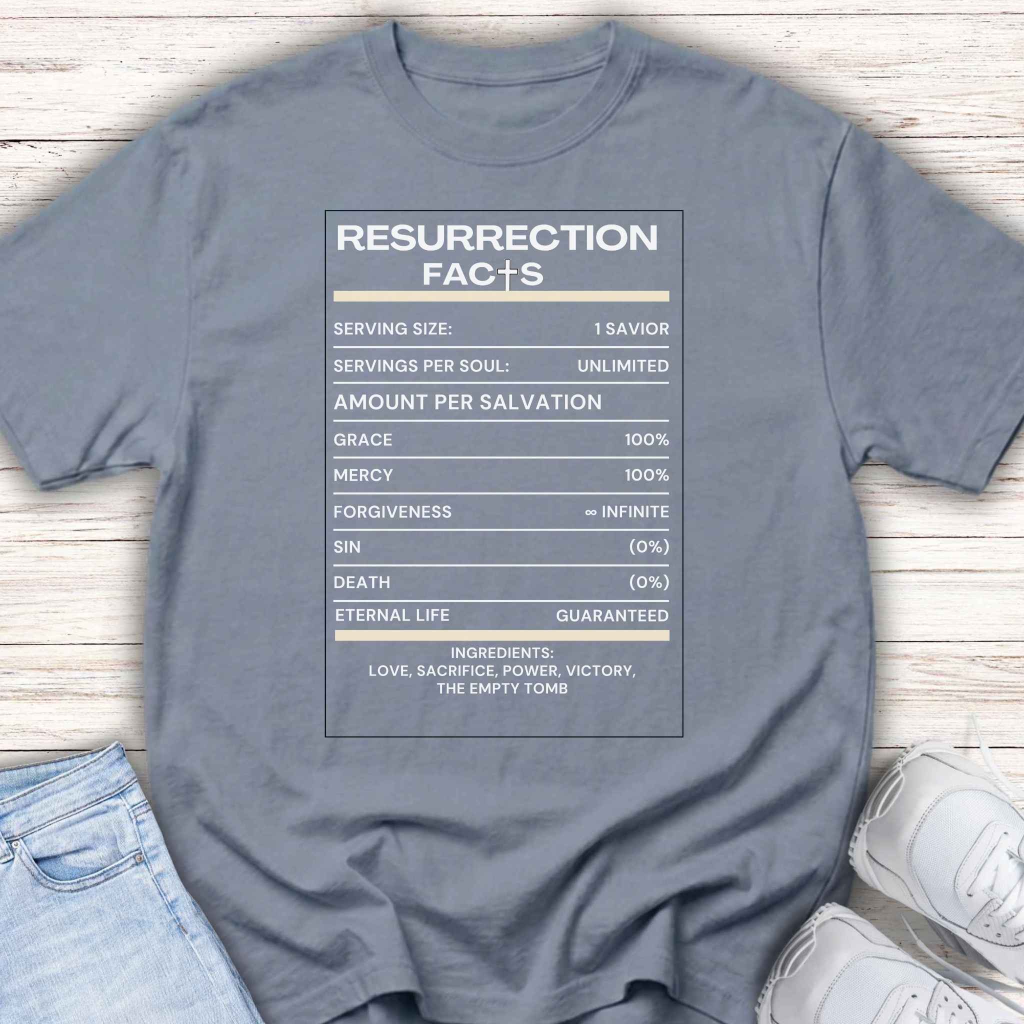 Resurrection Facts Youth Tee - Christian Faith Graphic Shirt