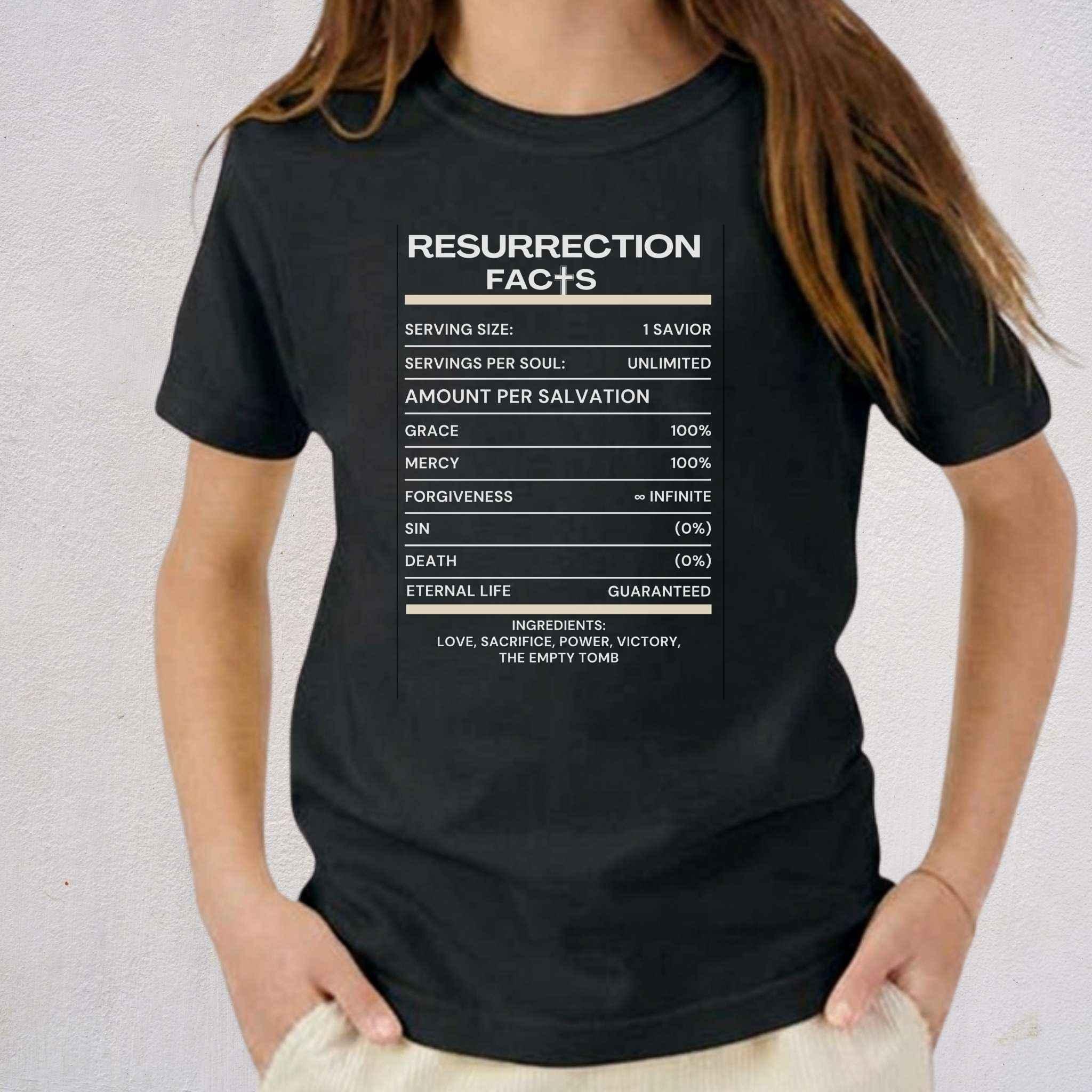 Resurrection Facts Youth Tee - Christian Faith Graphic Shirt