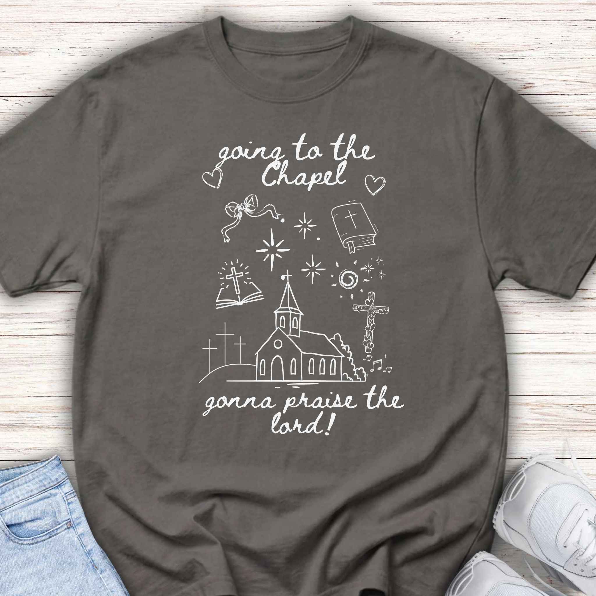 Youth Tee — "Gonna Praise the Lord" Chapel Graphic Kids T-Shirt