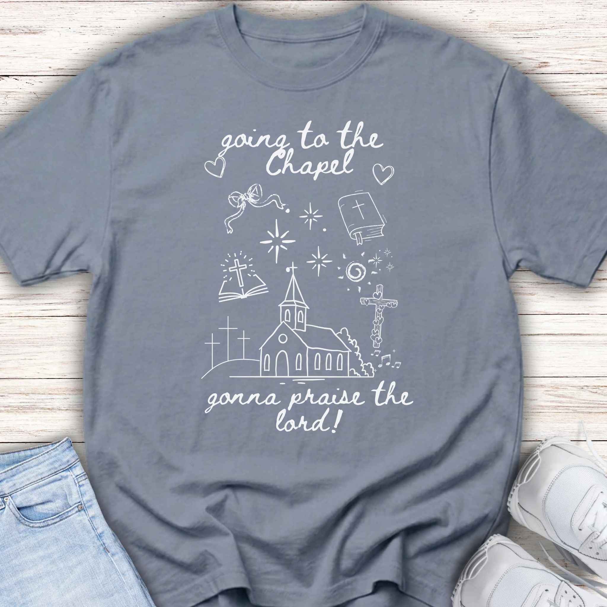 Youth Tee — "Gonna Praise the Lord" Chapel Graphic Kids T-Shirt