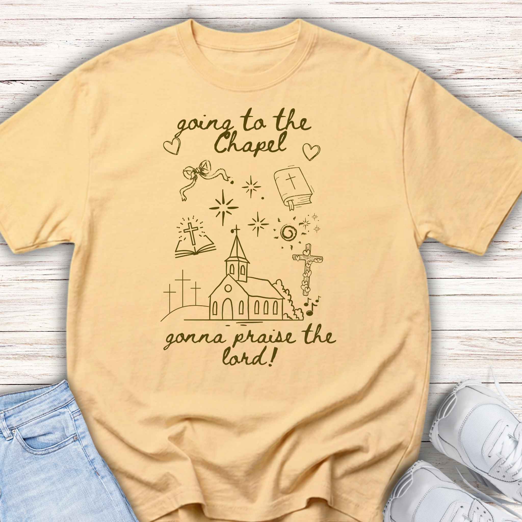 Youth Tee — "Gonna Praise the Lord" Chapel Graphic Kids T-Shirt