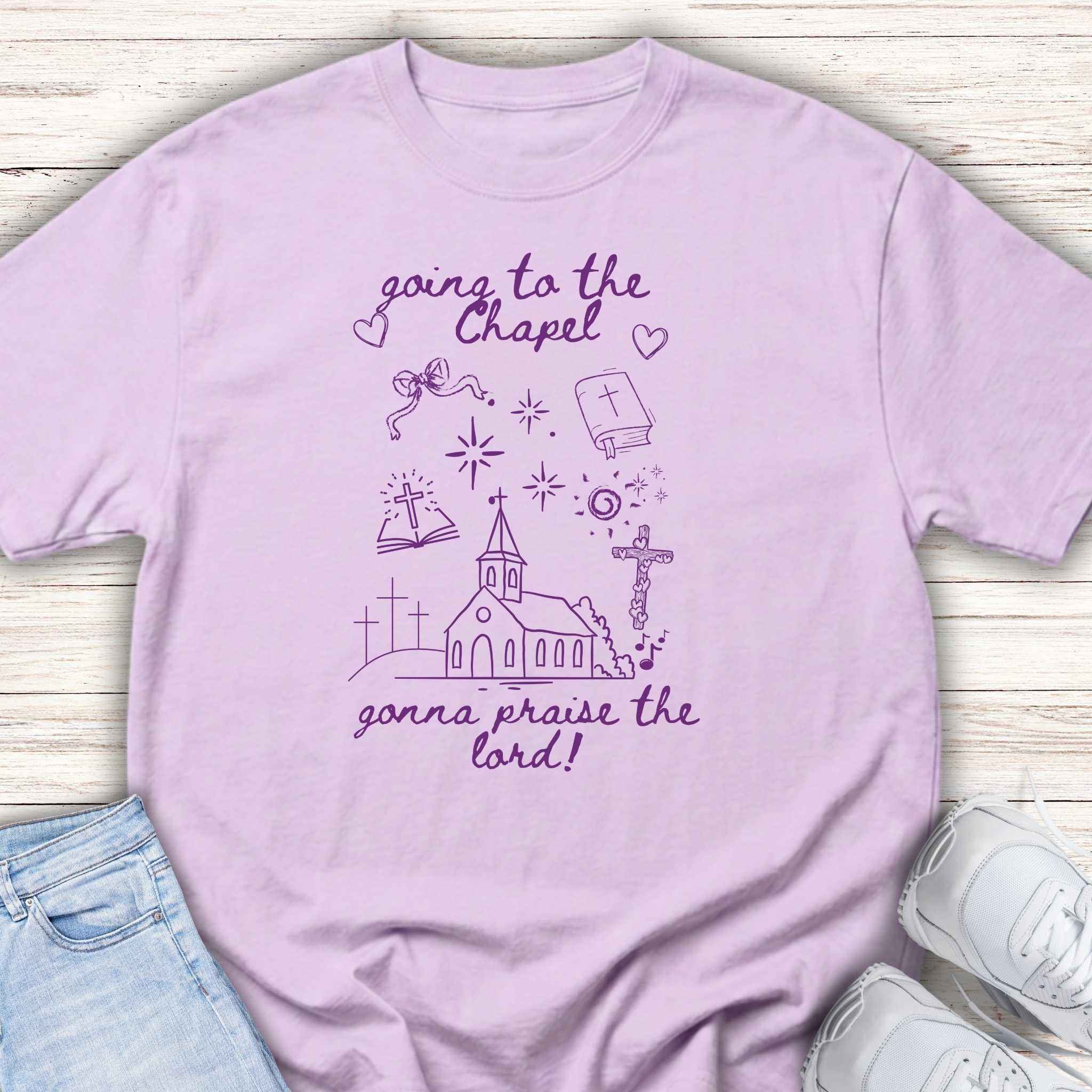 Youth Tee — "Gonna Praise the Lord" Chapel Graphic Kids T-Shirt