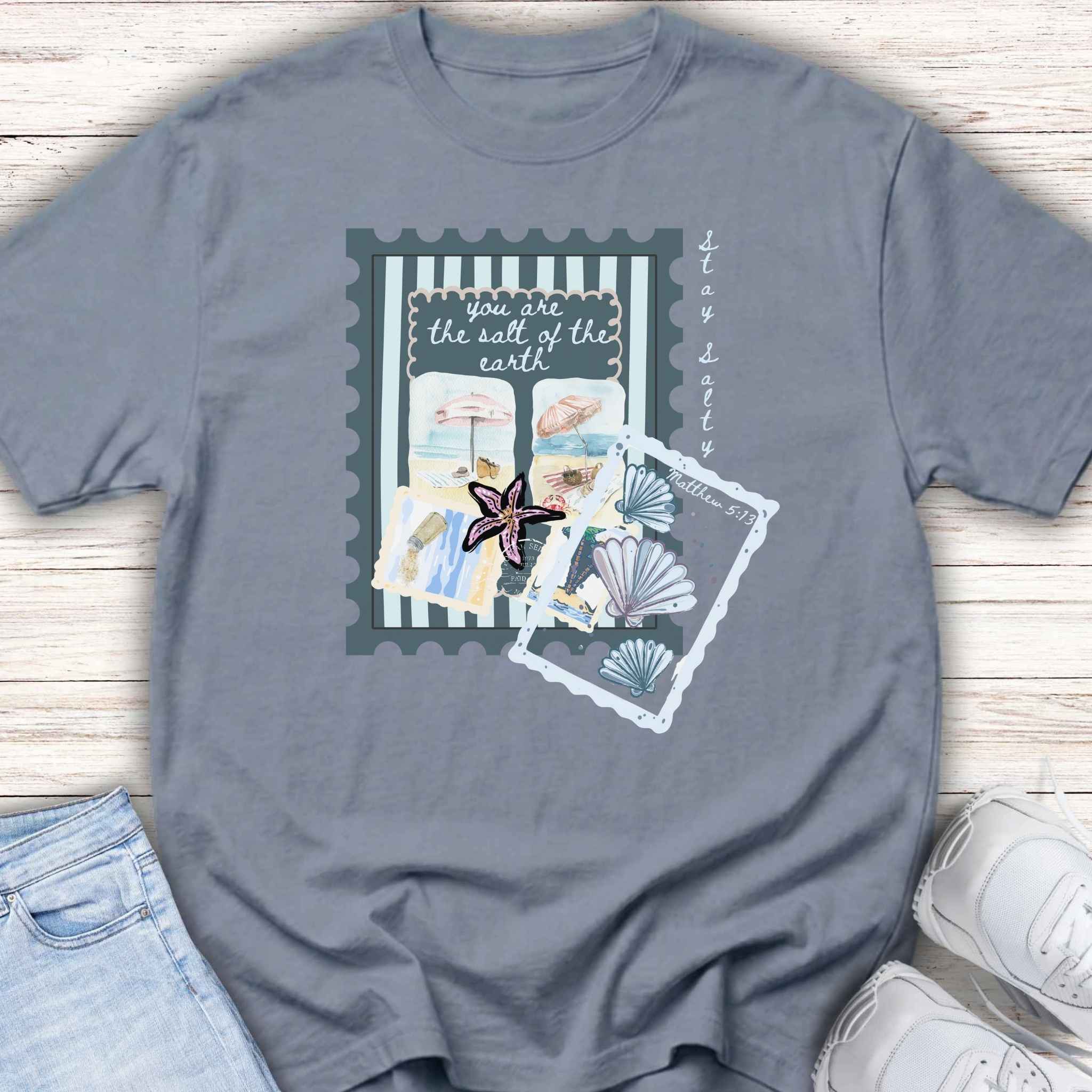 Salt of the Earth Stamp Tee" -Christian Beach Shirt