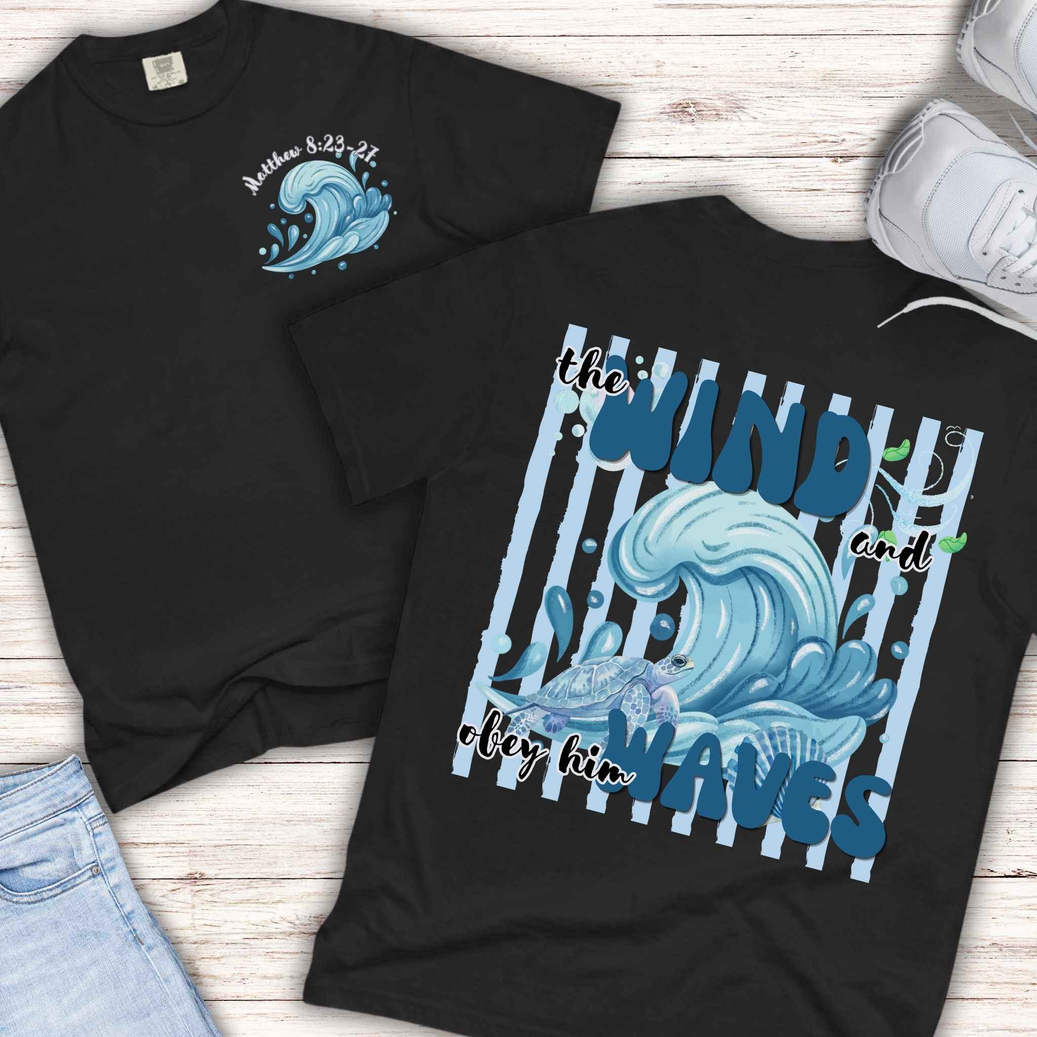 Youth Tee — "The Wind and Waves" Surf Wave Graphic Shirt