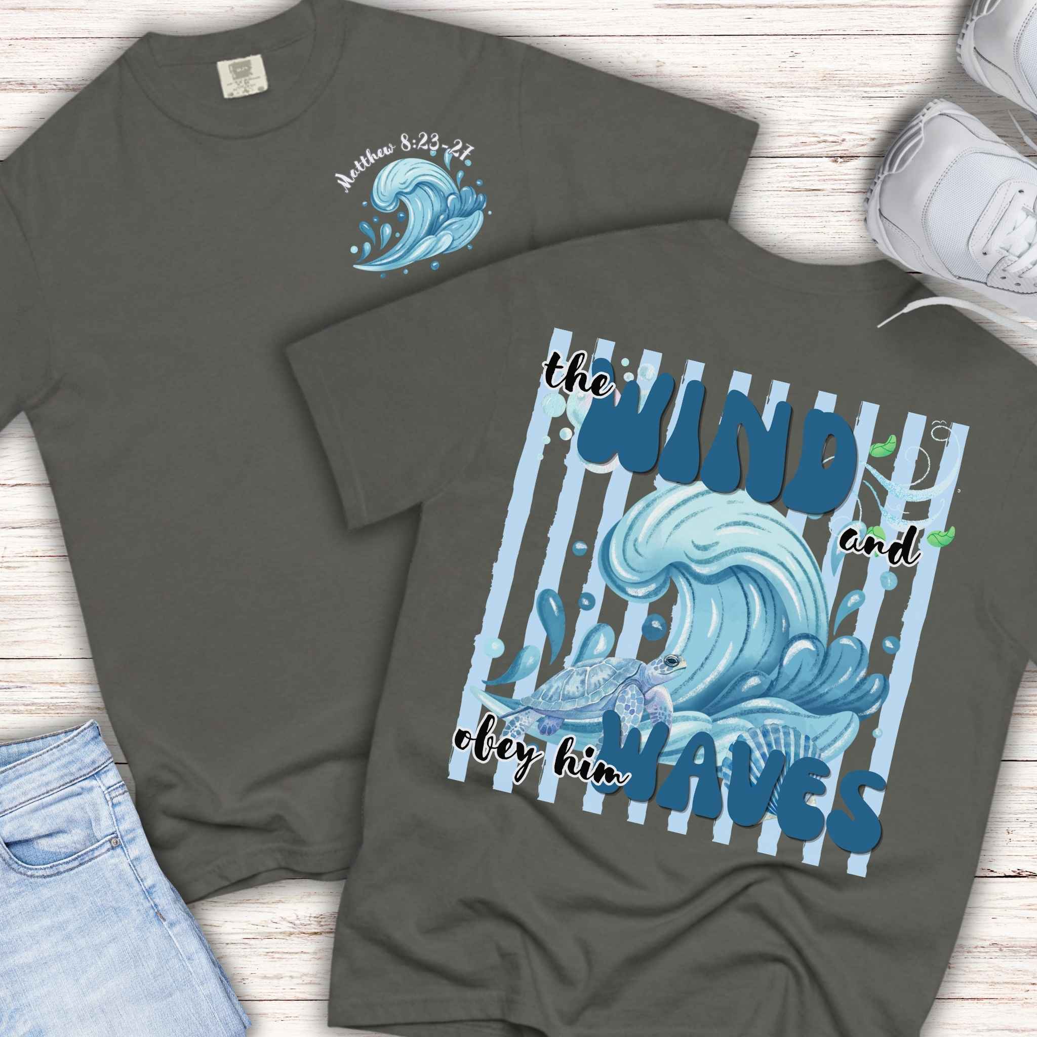 Youth Tee — "The Wind and Waves" Surf Wave Graphic Shirt