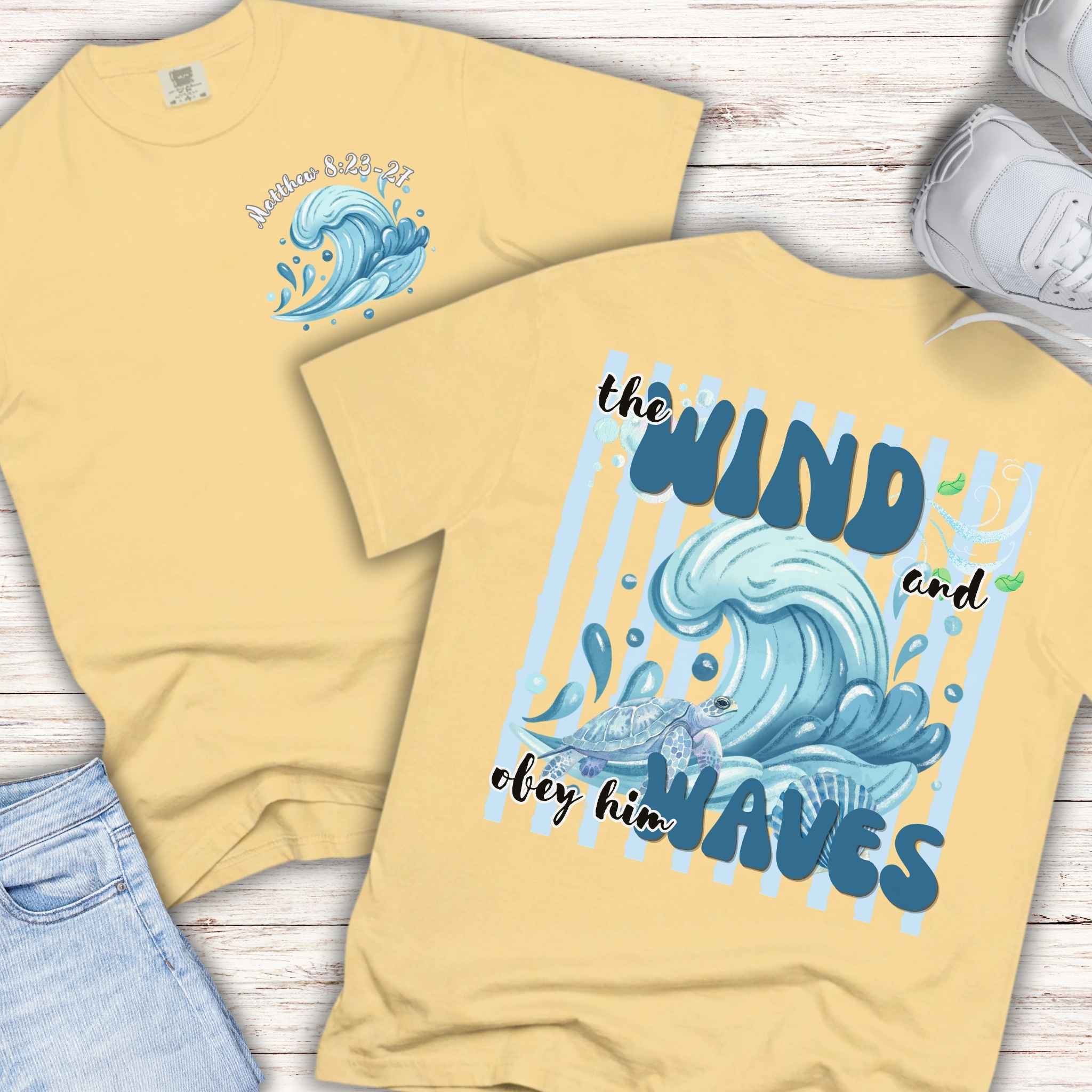 Youth Tee — "The Wind and Waves" Surf Wave Graphic Shirt