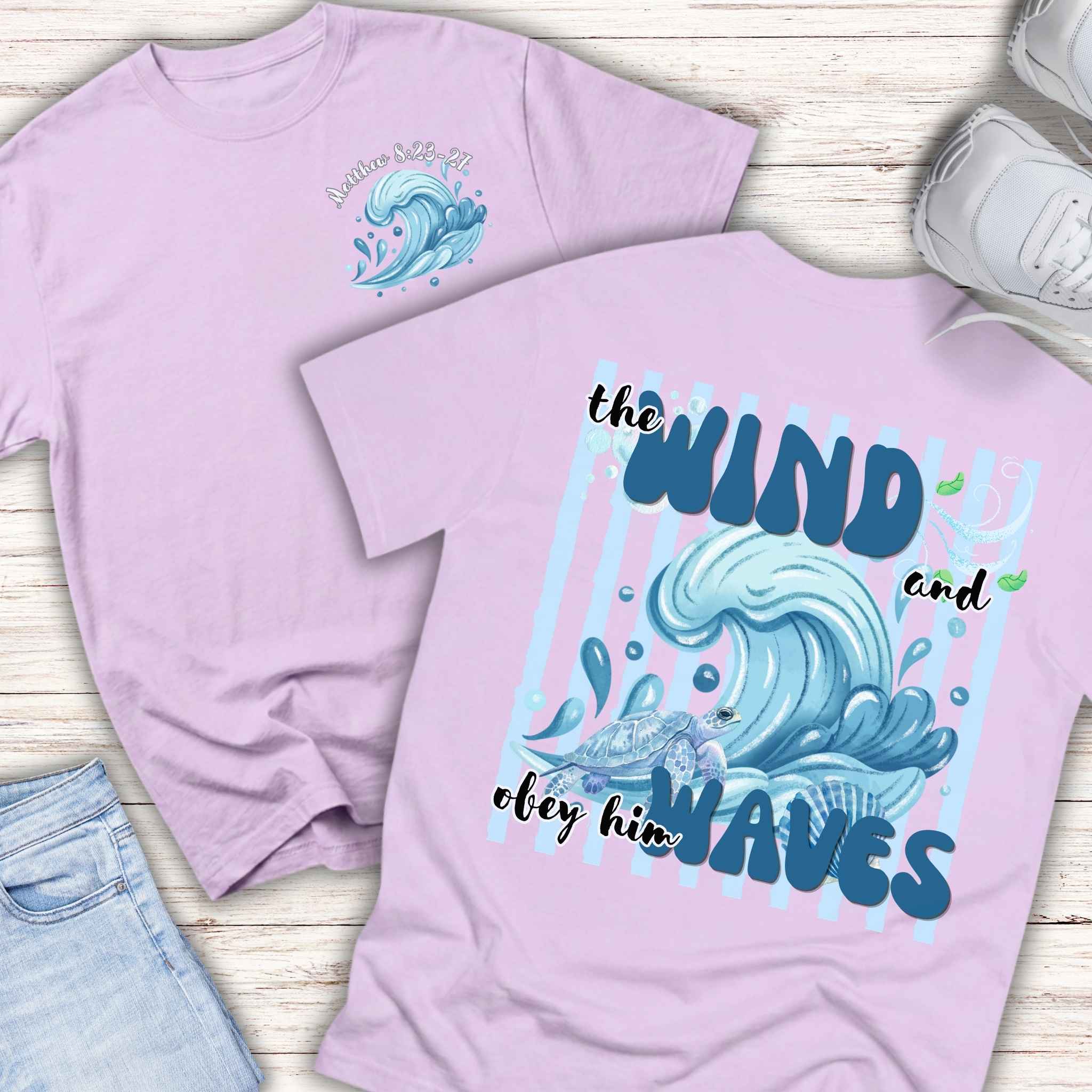 Youth Tee — "The Wind and Waves" Surf Wave Graphic Shirt