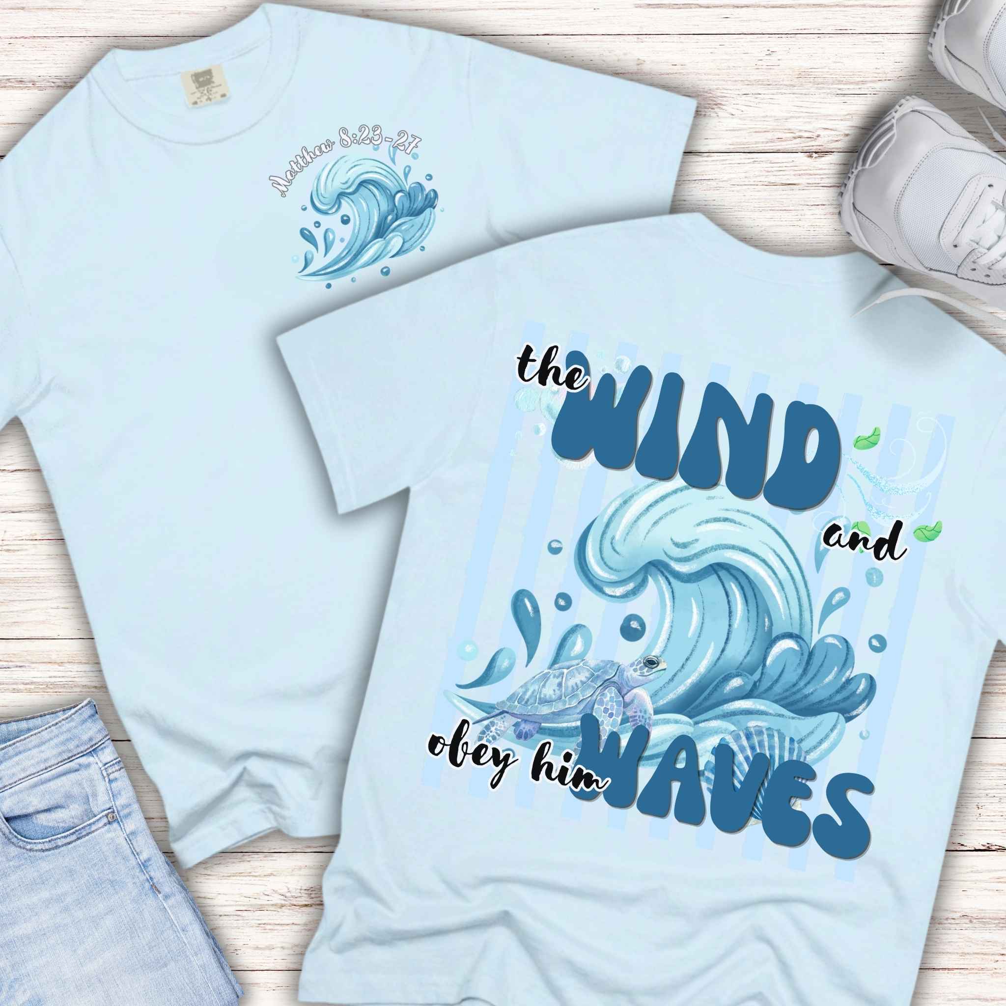 Youth Tee — "The Wind and Waves" Surf Wave Graphic Shirt