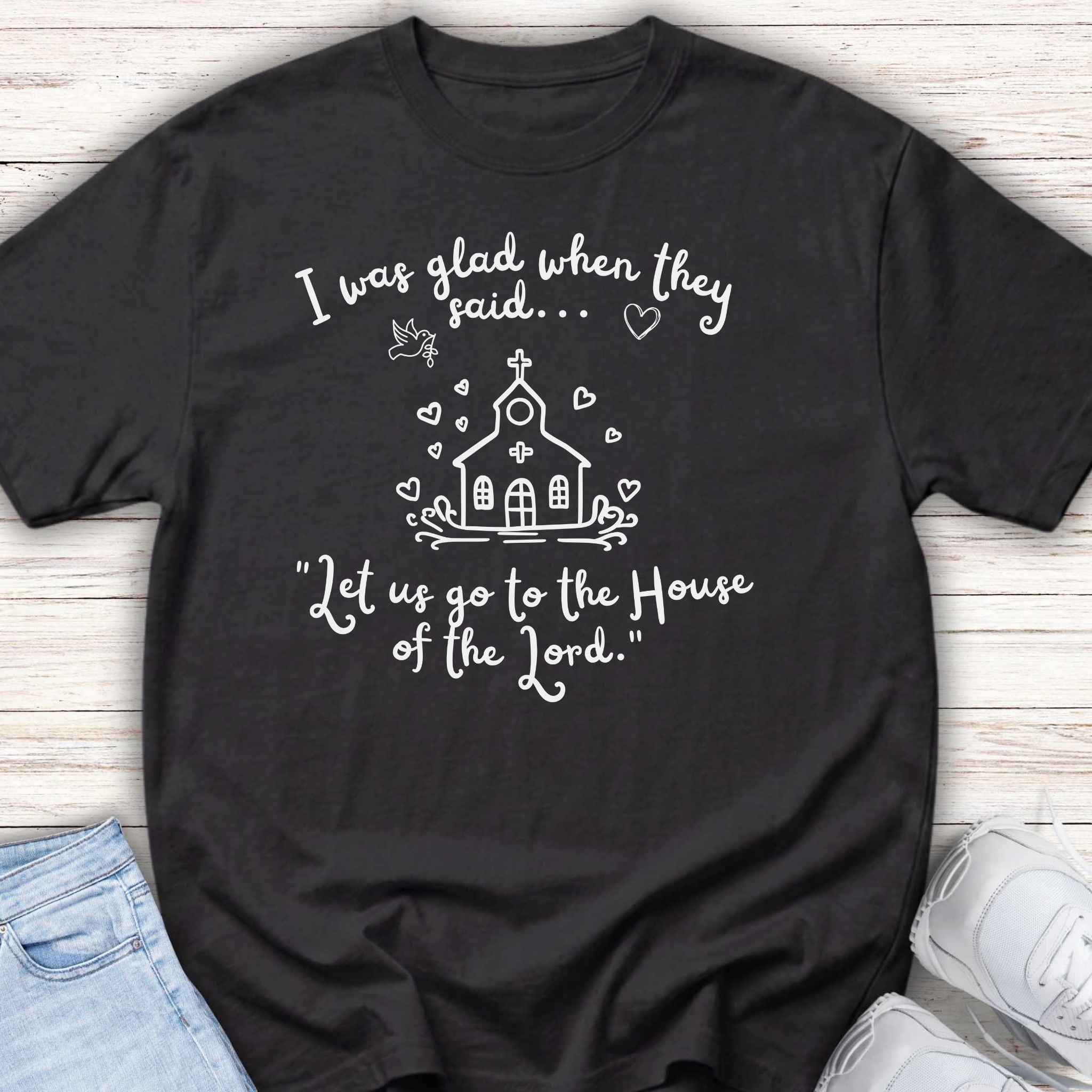 Youth Tee - "I Was Glad When They Said... Let Us Go to the House of the Lord" Church Kids Shirt