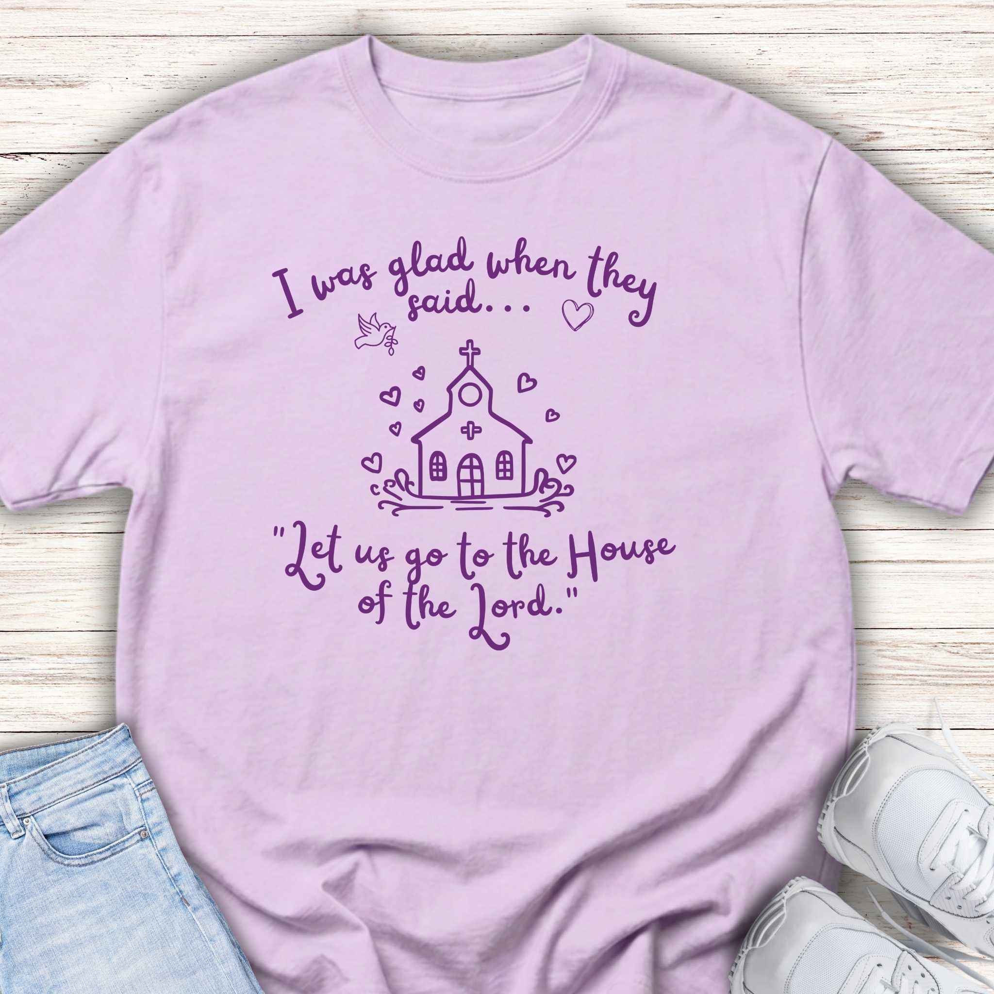 Youth Tee - "I Was Glad When They Said... Let Us Go to the House of the Lord" Church Kids Shirt