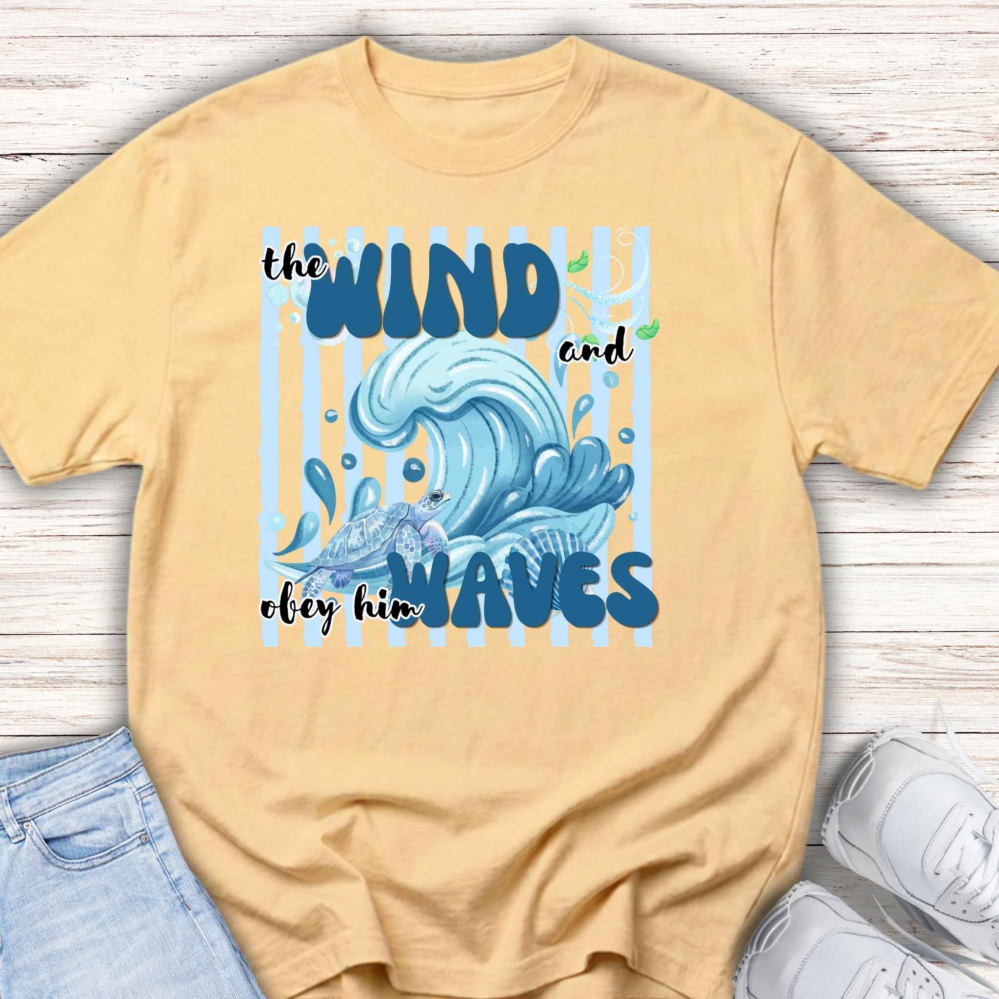 Youth Tee — "The Wind and Waves" Surf Wave Graphic Tee