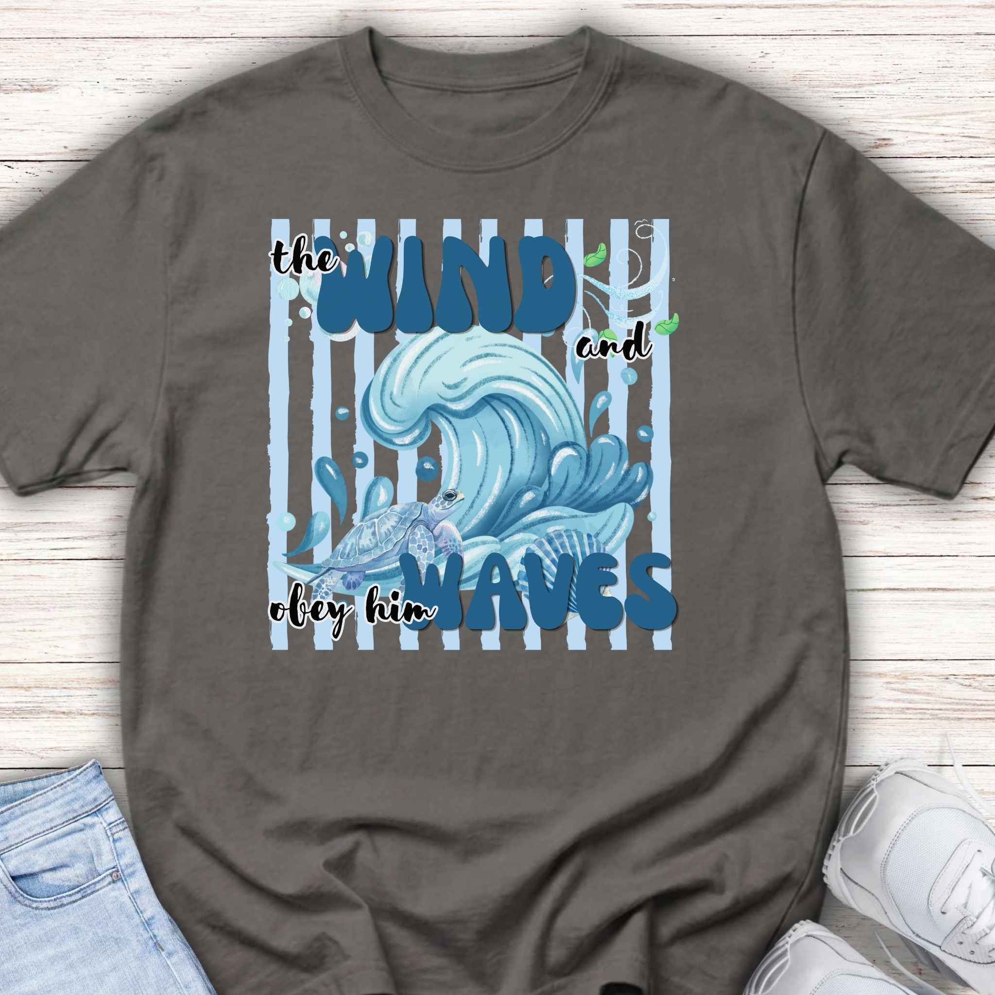 Youth Tee — "The Wind and Waves" Surf Wave Graphic Tee