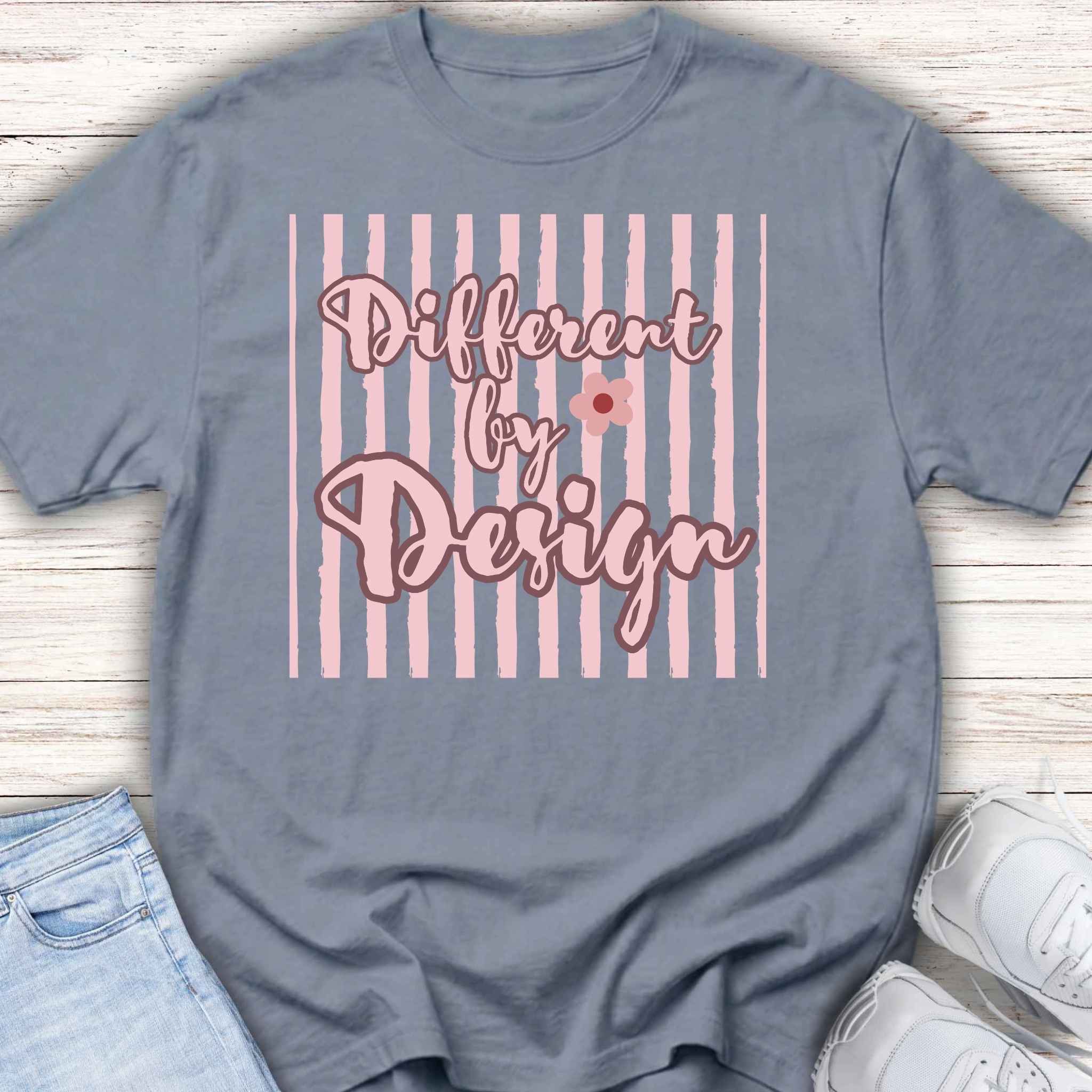 Youth Tee — "Different by Design" striped tee