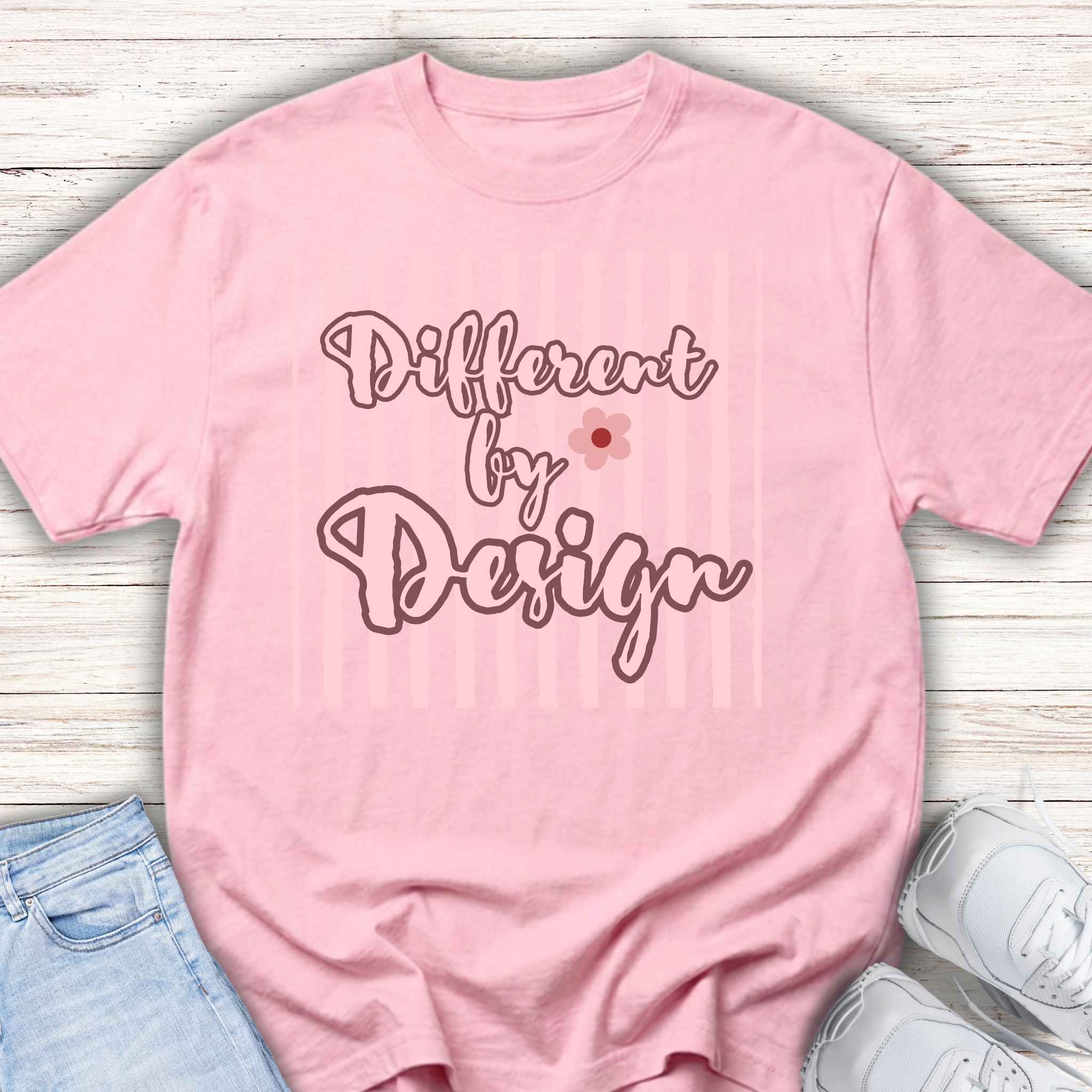 Youth Tee — "Different by Design" striped tee