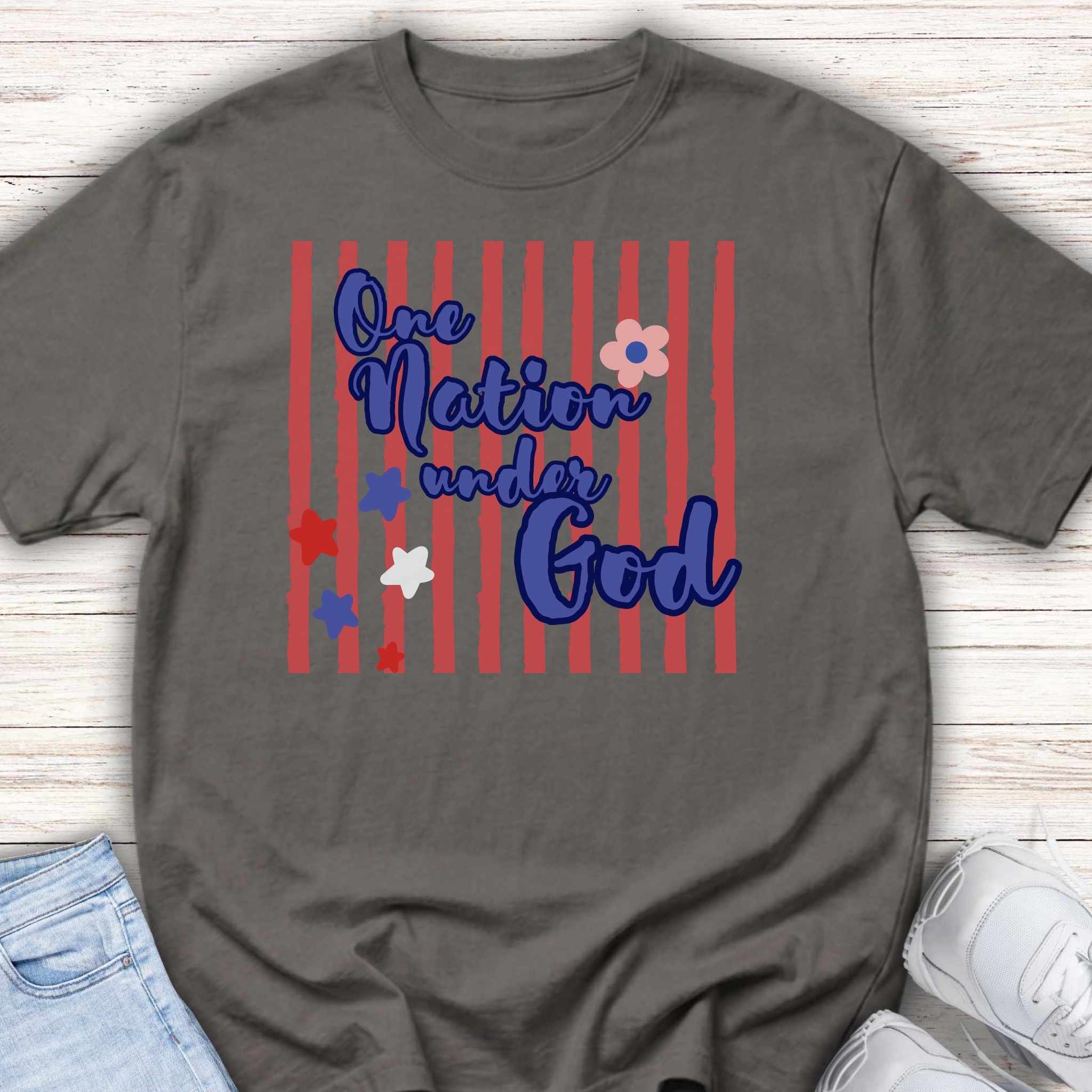 Youth Tee — 'One Nation Under God'4th of July Tee