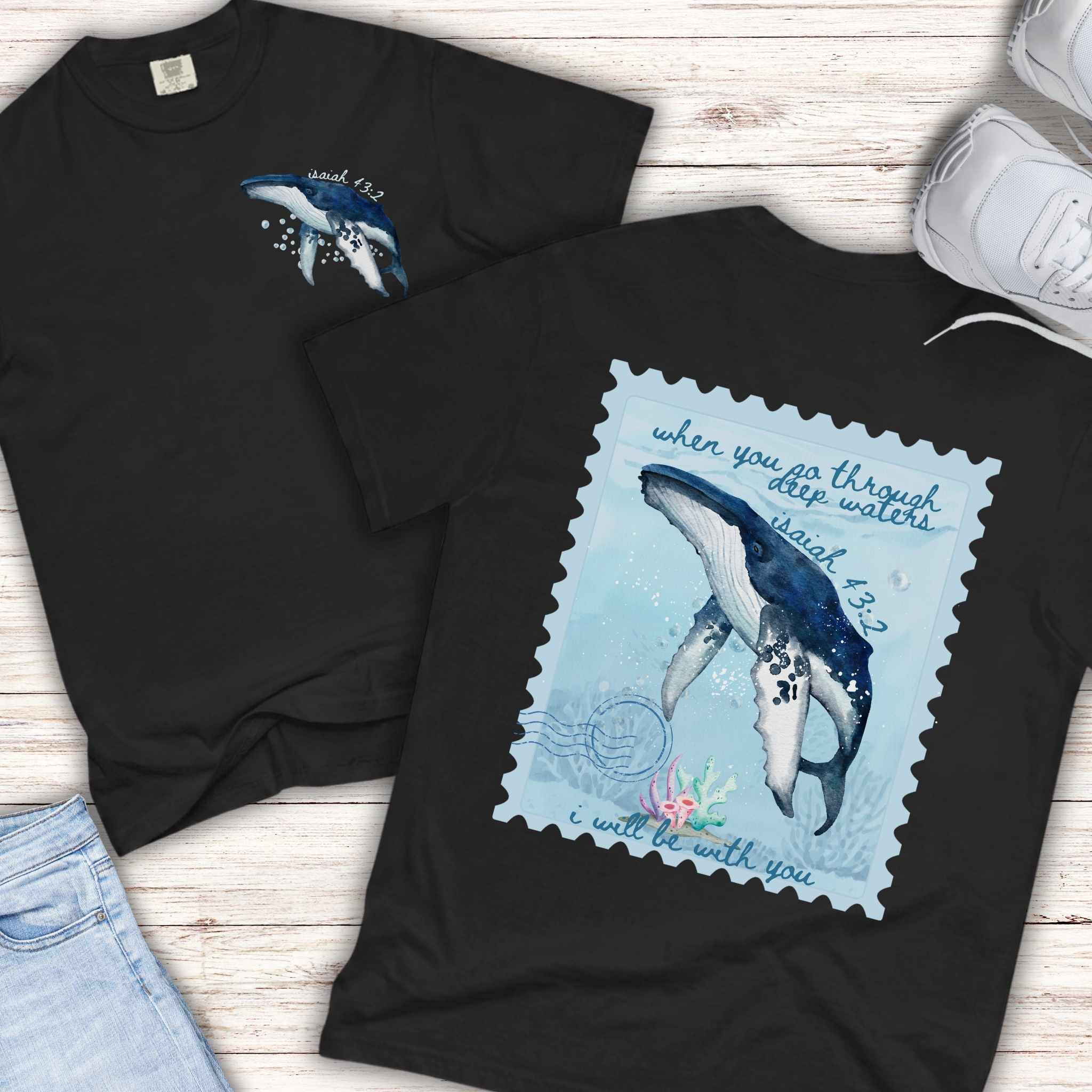 Deep waters- Isaiah 43:2 tee