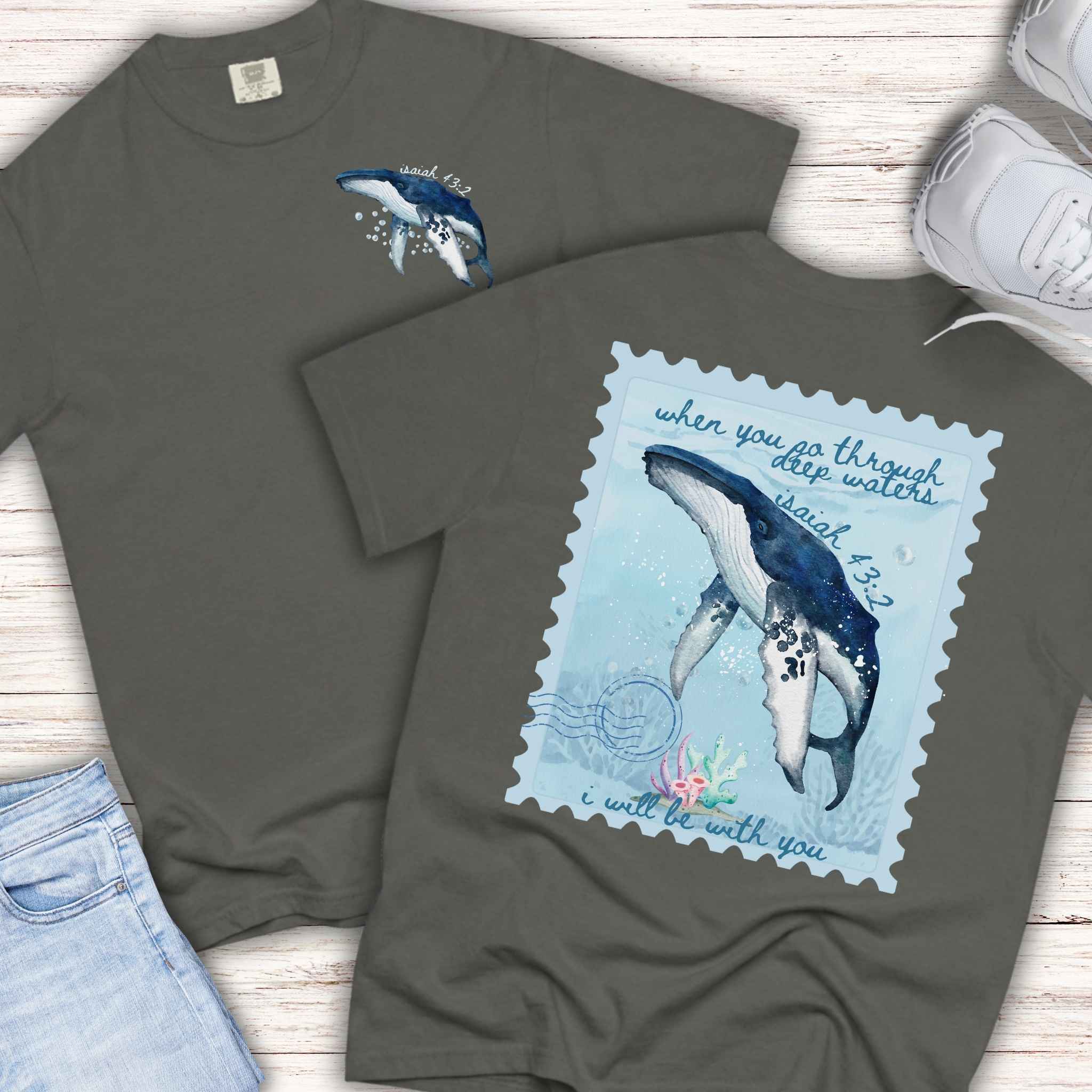 Deep waters- Isaiah 43:2 tee