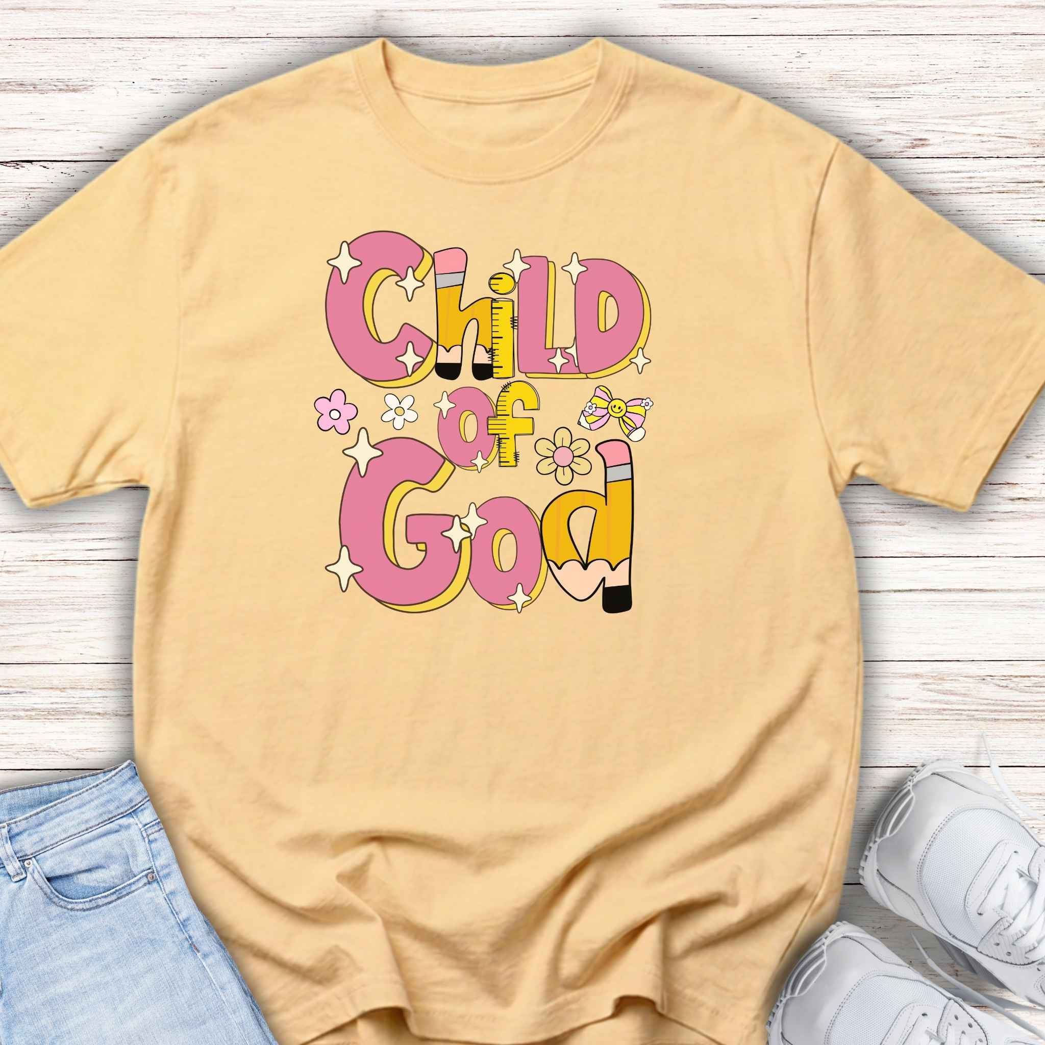Child of God Youth Tee — Cute Floral Faith T-Shirt