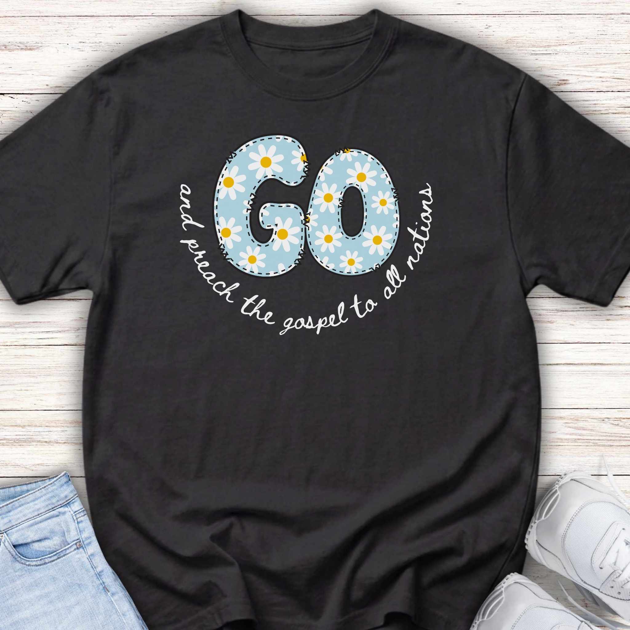 Cute Daisy "Go" and preach the Gospel Youth Tee