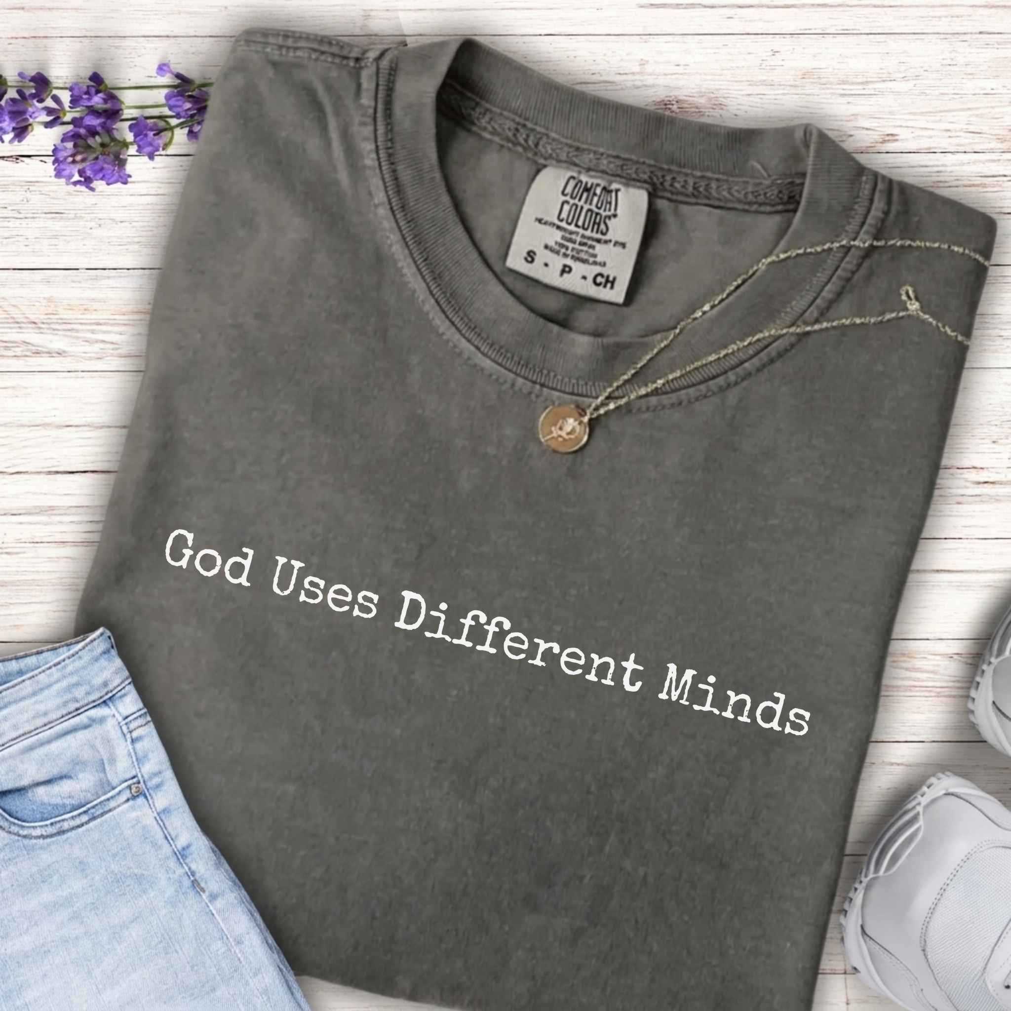 Youth Tee — "God Uses Different Minds" Minimalist Christian Kids T‑Shirt