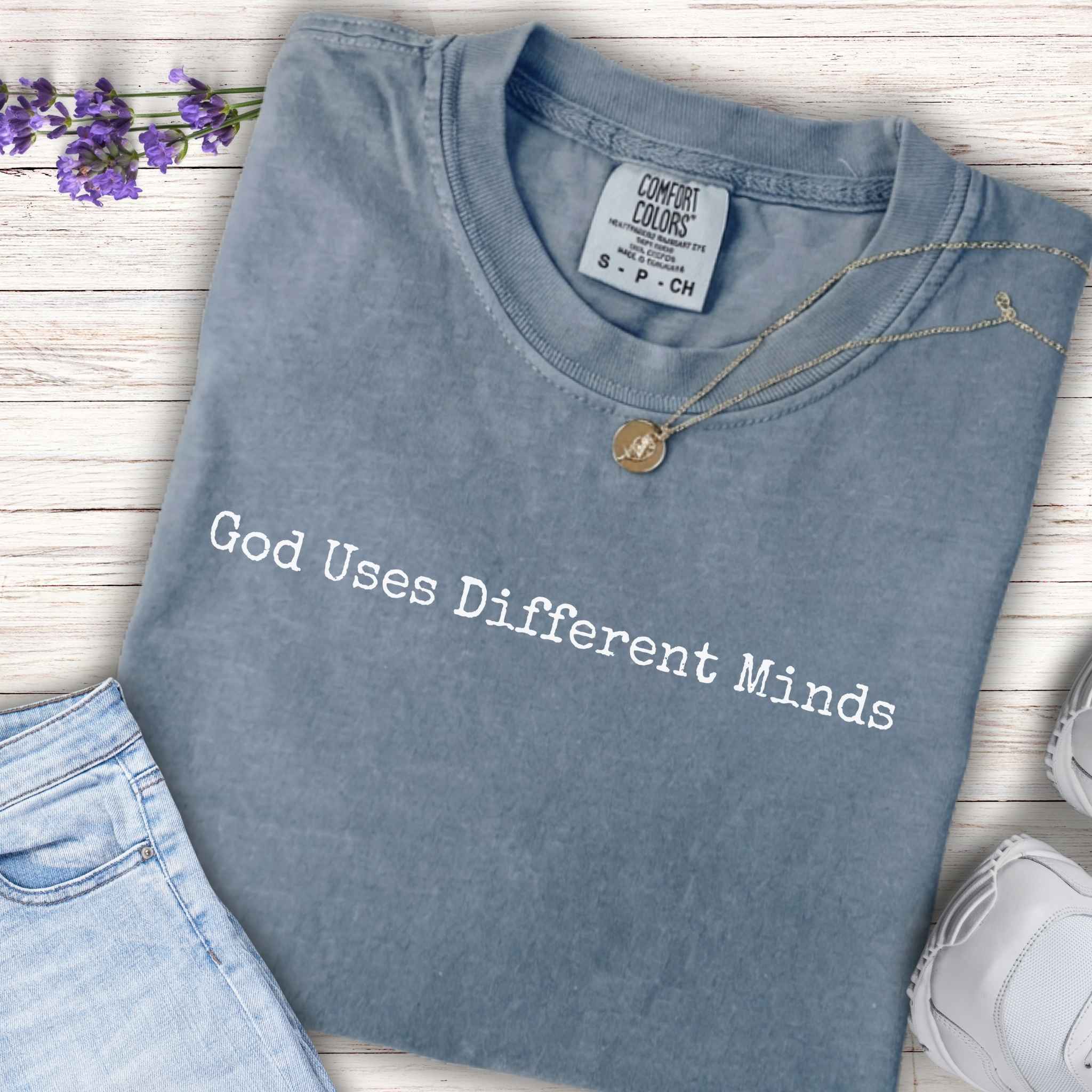 Youth Tee — "God Uses Different Minds" Minimalist Christian Kids T‑Shirt