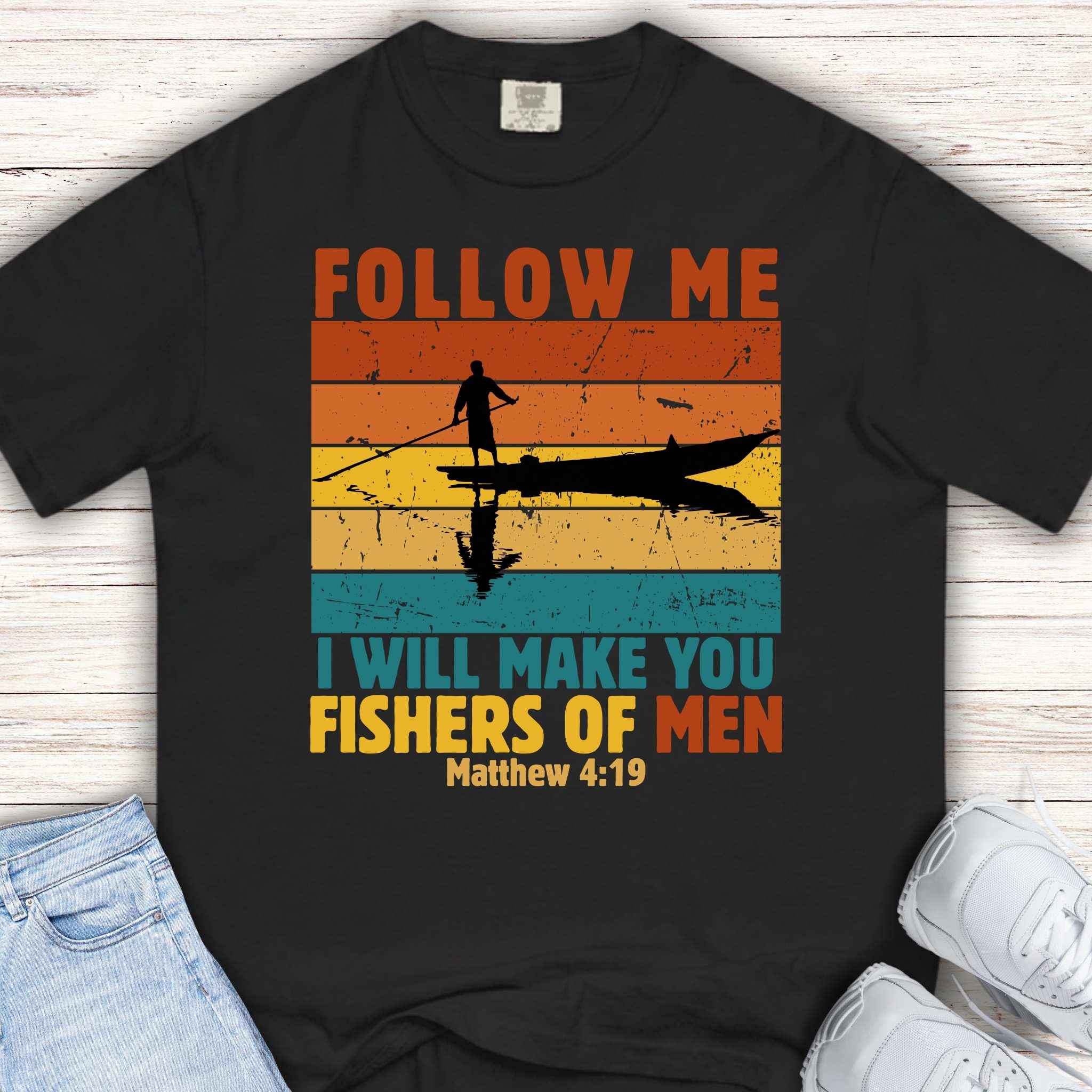Youth Tee — "Follow Me: I Will Make You Fishers of Men" Christian Tee