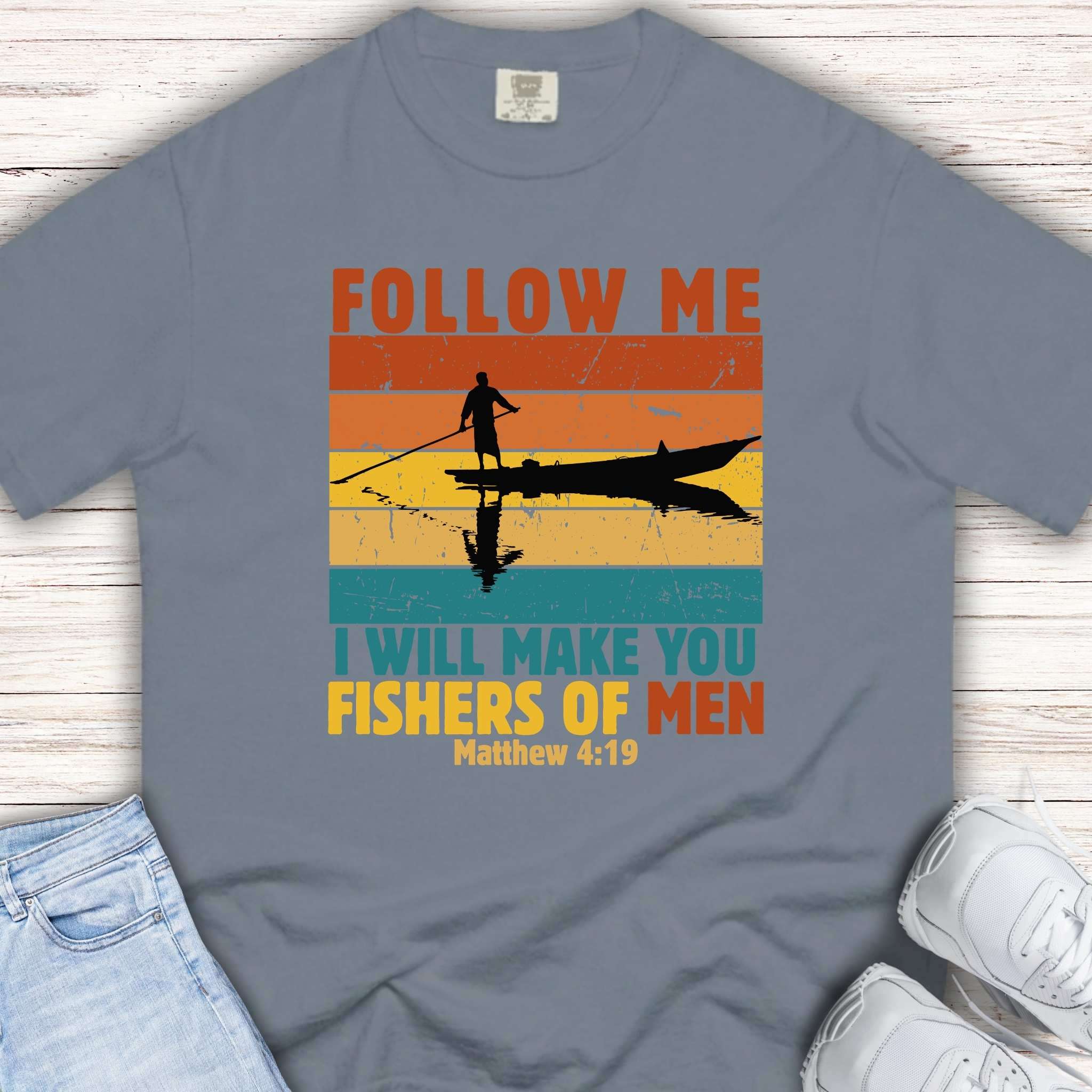 Youth Tee — "Follow Me: I Will Make You Fishers of Men" Christian Tee