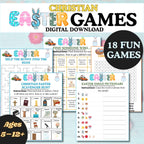 Christian Easter Games Bundle for Kids | Printable Bible Easter Activities | Church Easter Party Games