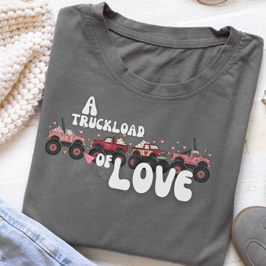 Kids T-Shirt “A Truckload of Love” Cute Valentine Tee