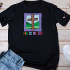 Kids 'He Is Risen' Cross T-Shirt — Easter Christian Youth Tee