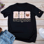 Kids Tee — 'For God So Loved the World' Cute Animal Cross Design