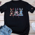Kids Floral Bunny T-Shirt — Colorful Easter Rabbit Trio Tee