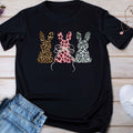 Kids Tee — Leopard Print Trio Bunny Easter Shirt