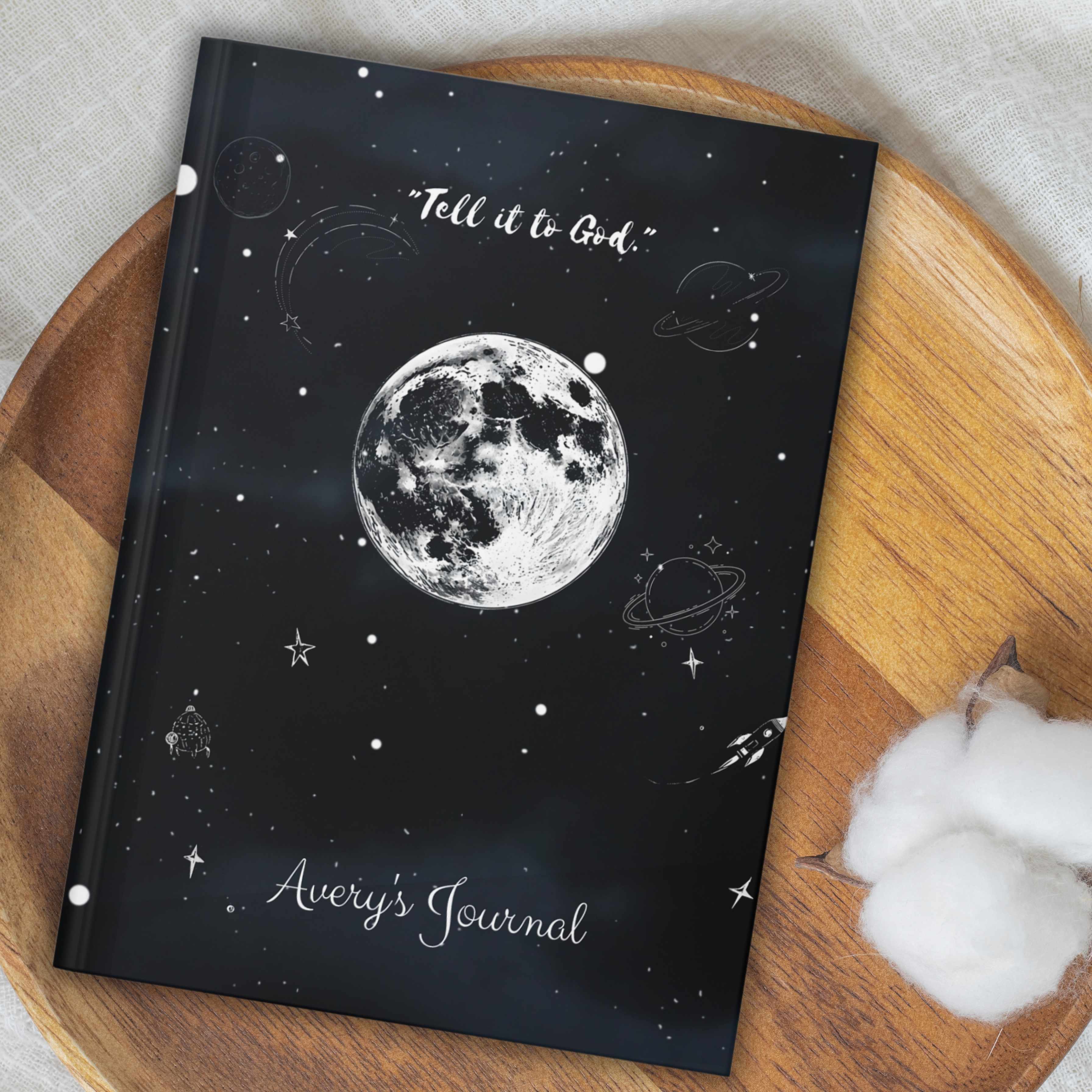 Moonlight Prayer Journal — "Tell it to God" Hardcover Journal