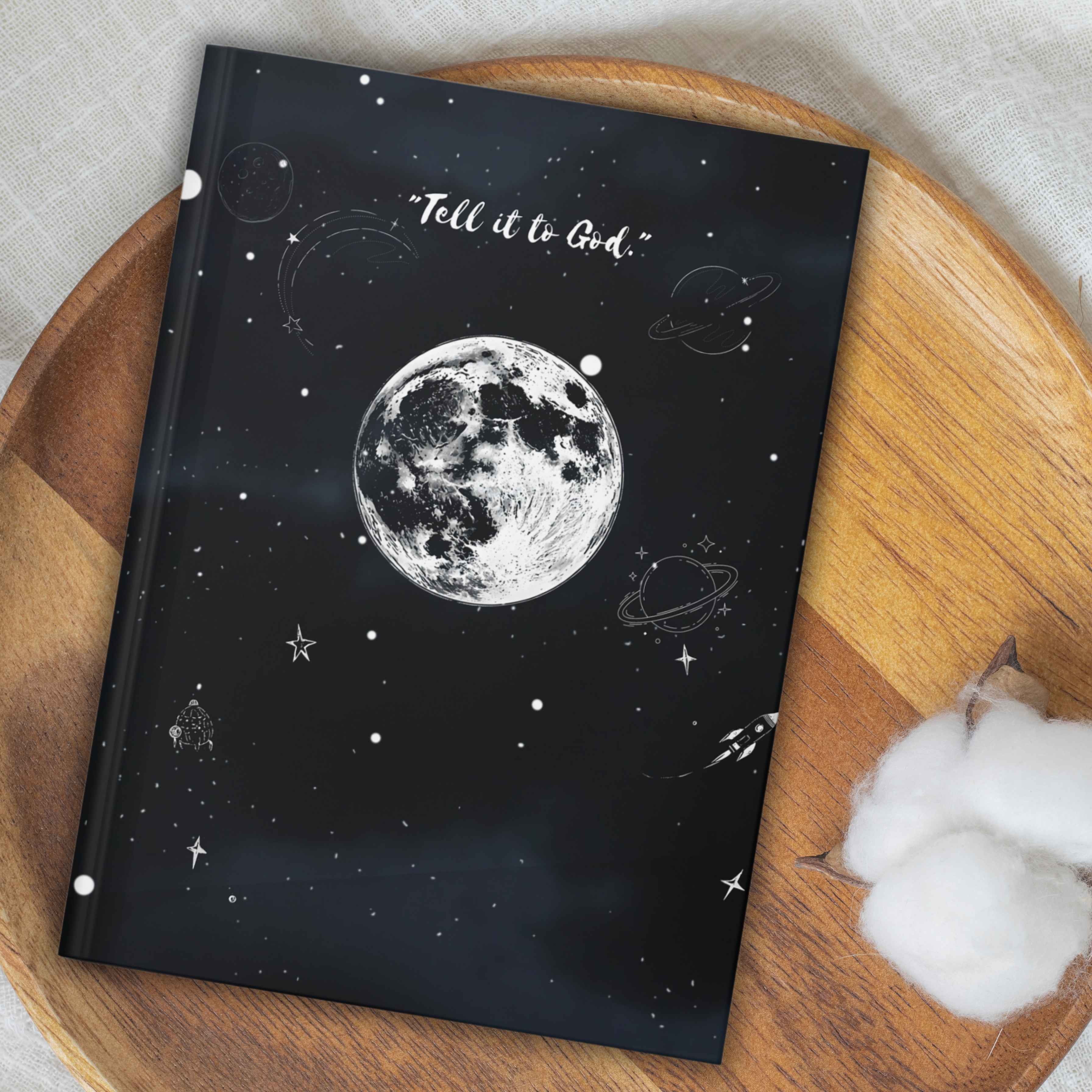 Moonlight Prayer Journal — "Tell it to God" Hardcover Journal