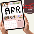 2026 Dog Watercolor Printable Calendar