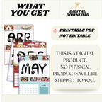 2026 Dog Watercolor Printable Calendar