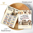 2026 Dog Watercolor Printable Calendar