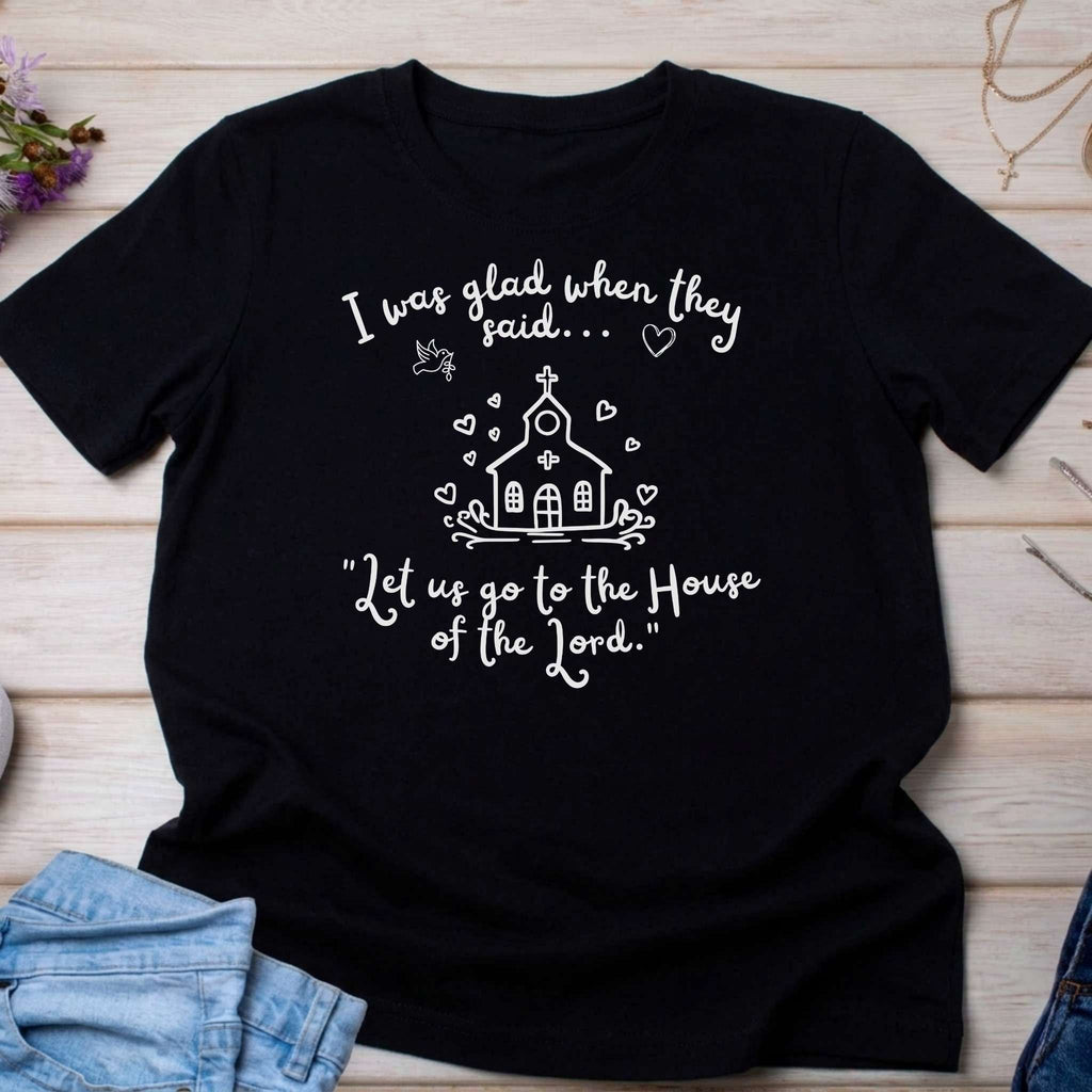 Kids Tee — "I was glad when they said unto me: Let us go to the house of the Lord" Church Kids Shirt
